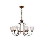 Caraeara Postmodern Luxury Glass Chandelier - Lamp Copper