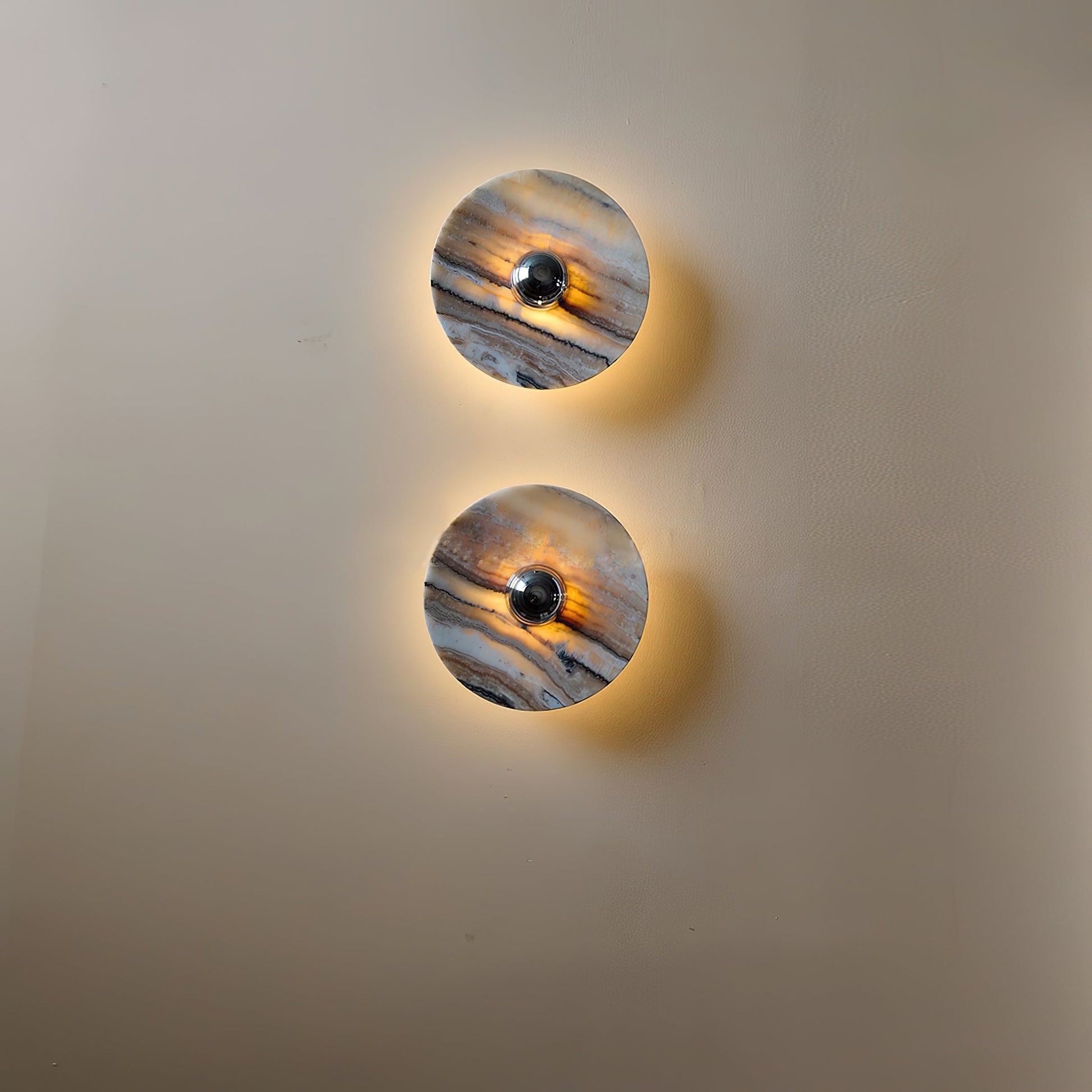 Olrine Modern Minimalist Marble Metal Wall Lamp - Lamp Copper