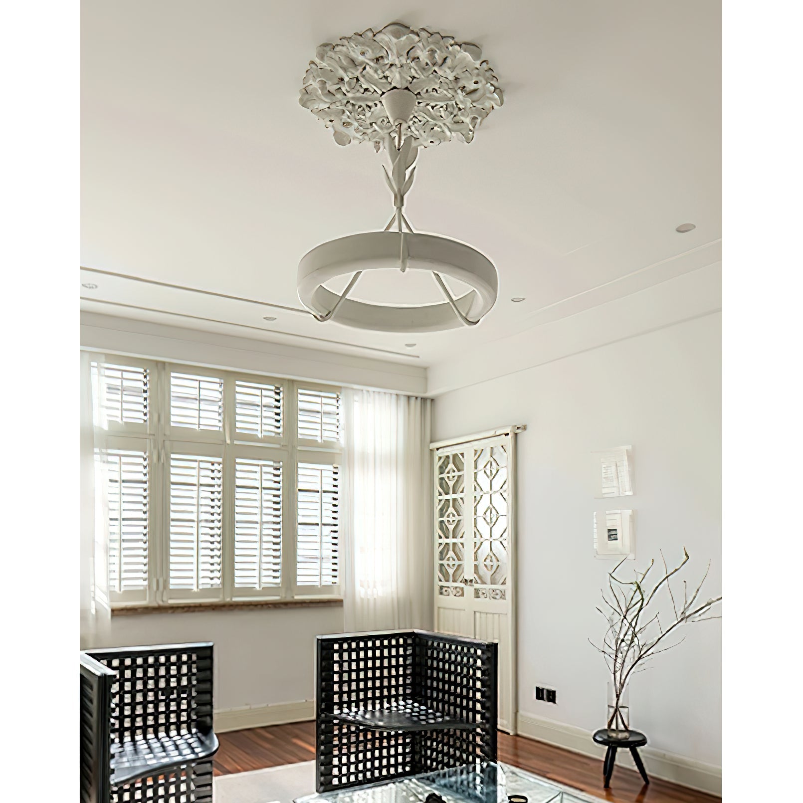 Zevinora Modern Minimalist Plaster Plastic Chandelier - Lamp Copper