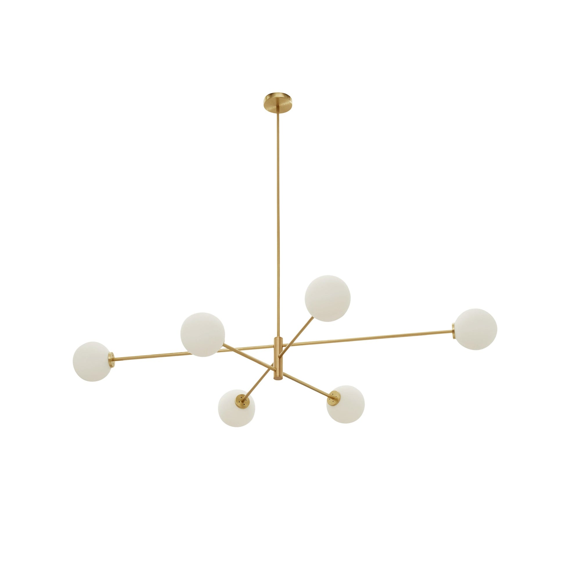 Catalel Modern Minimalist Brass Glass Chandelier - Lamp Copper