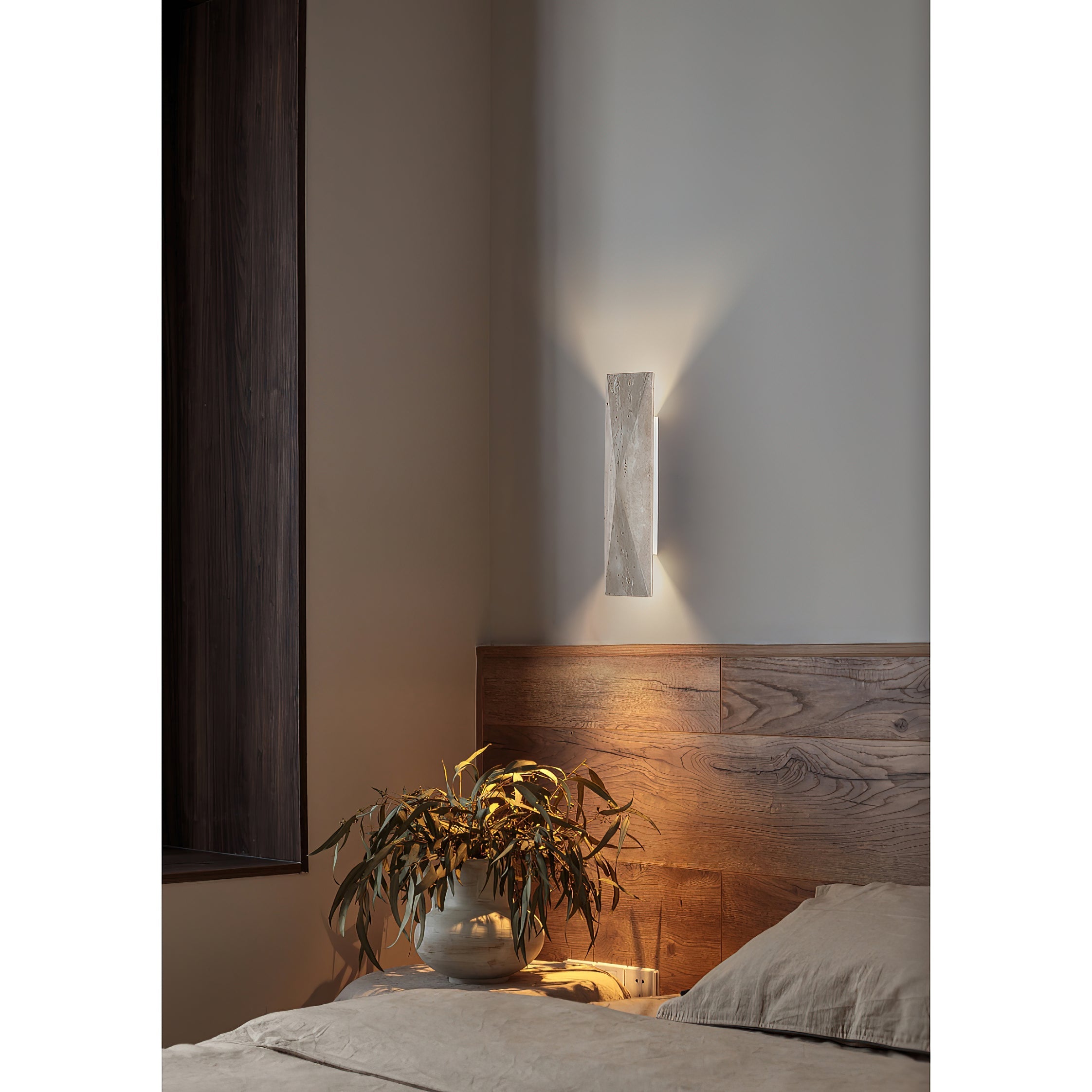 Coloria Modern Minimalist Travertine Wall Lamp - Lamp Copper
