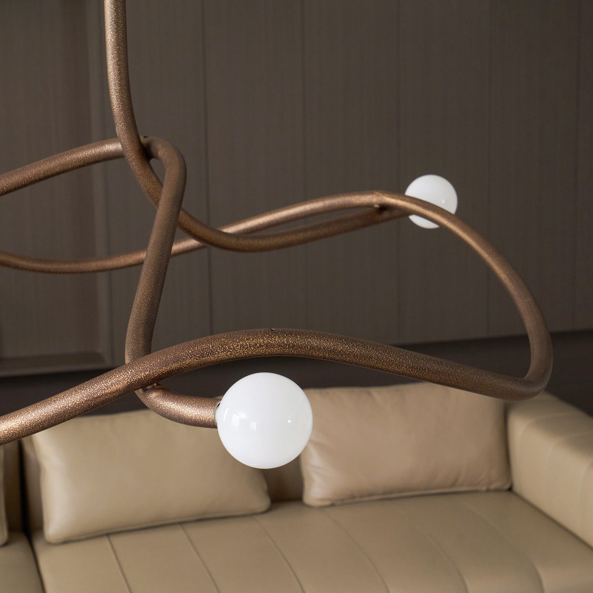 Vadore Modern Minimalist Metal Chandelier - Lamp Copper