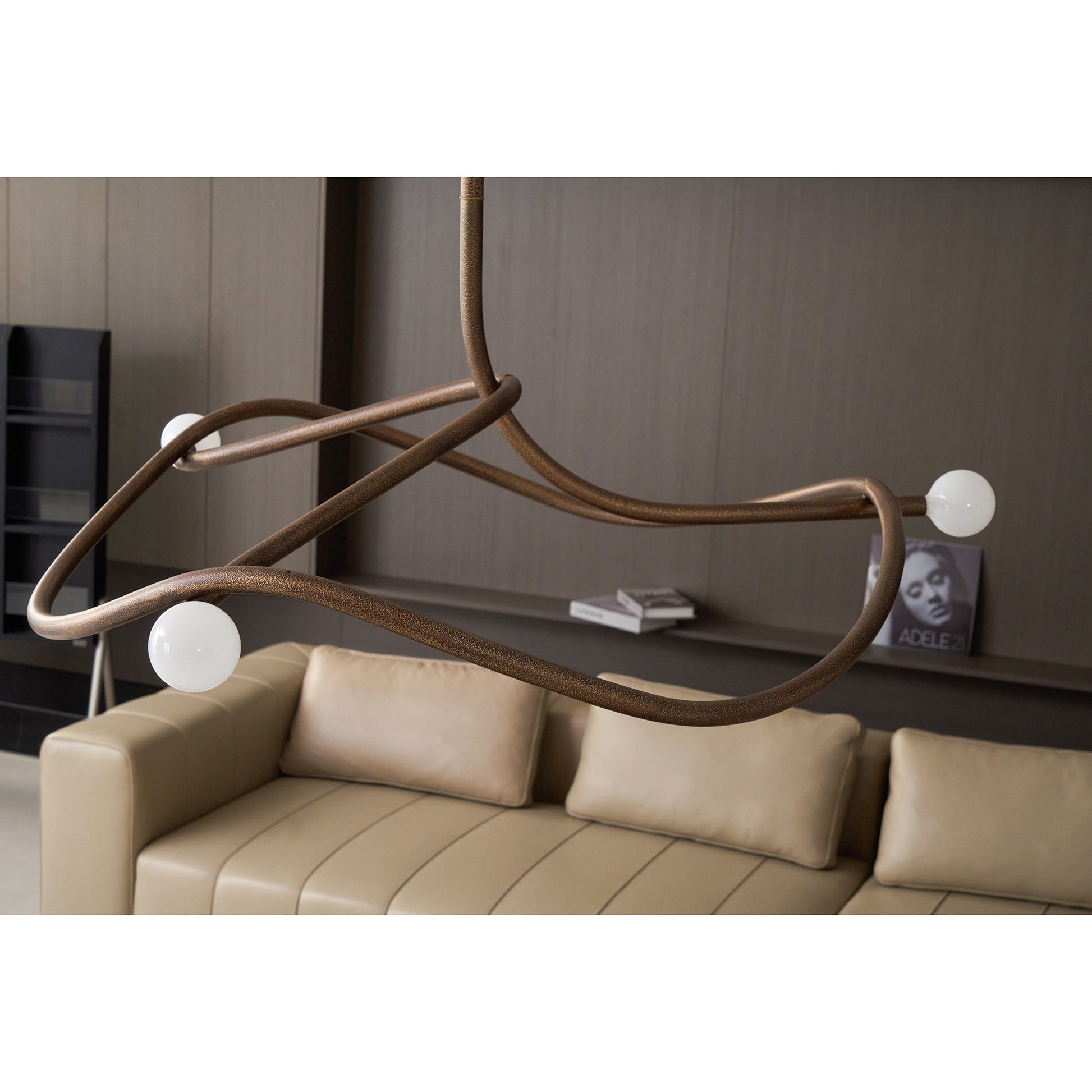 Vadore Modern Minimalist Metal Chandelier - Lamp Copper