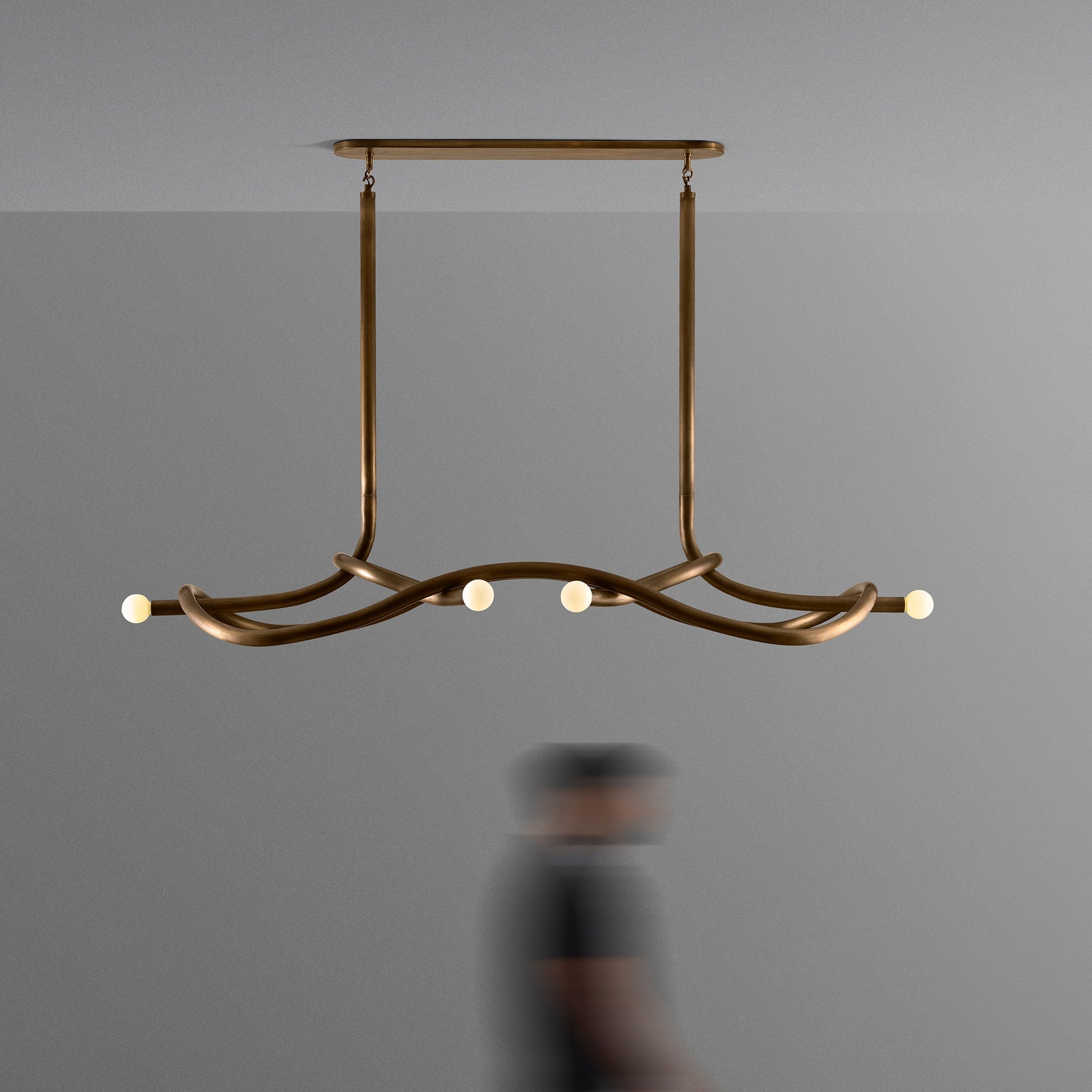 Vadore Modern Minimalist Metal Chandelier - Lamp Copper