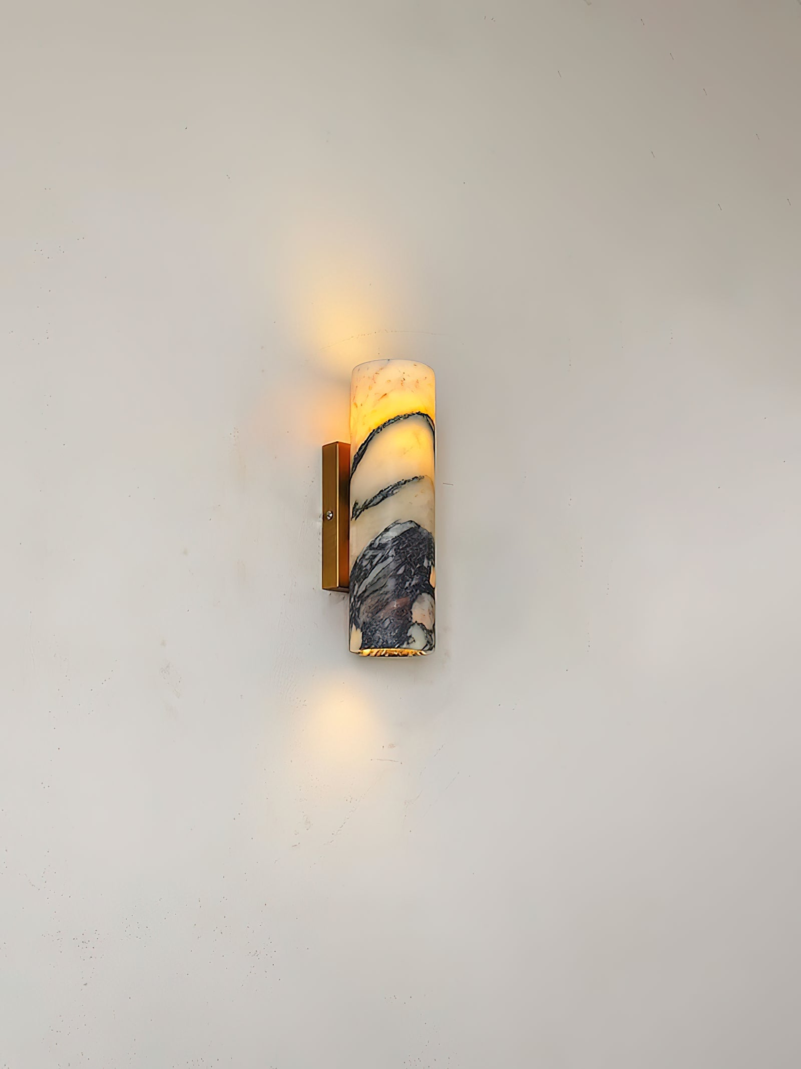 Tubular Modern Minimalist Marble Metal Wall Lamp - Lamp Copper