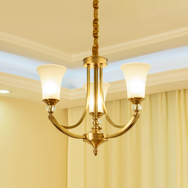 Ordoran Vintage Industrial Brass Glass Chandelier - Lamp Copper