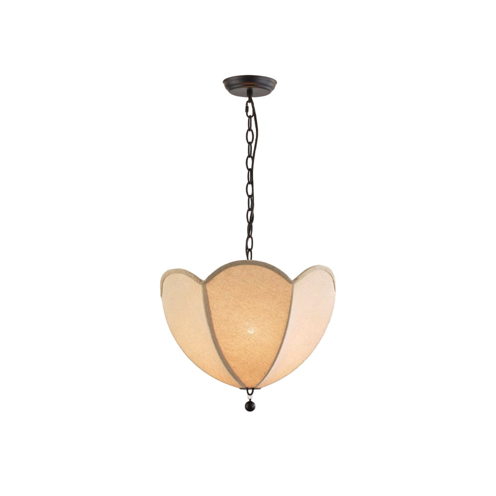Cimararae Vintage Scoop Metal Fabric Pendant Lamp - Lamp Copper