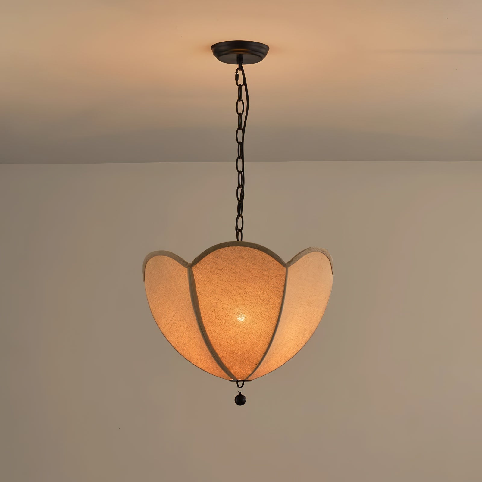 Cimararae Vintage Scoop Metal Fabric Pendant Lamp - Lamp Copper