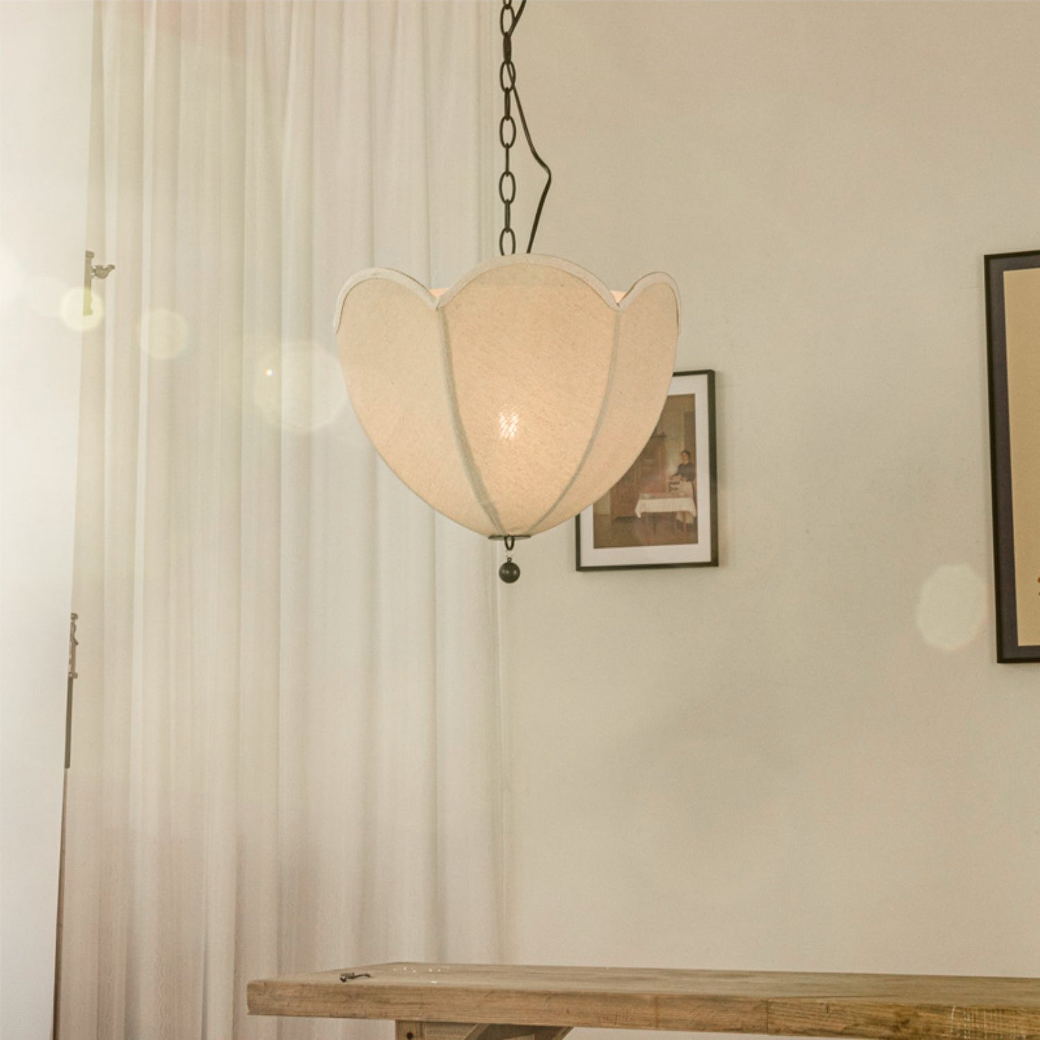Cimararae Vintage Scoop Metal Fabric Pendant Lamp - Lamp Copper