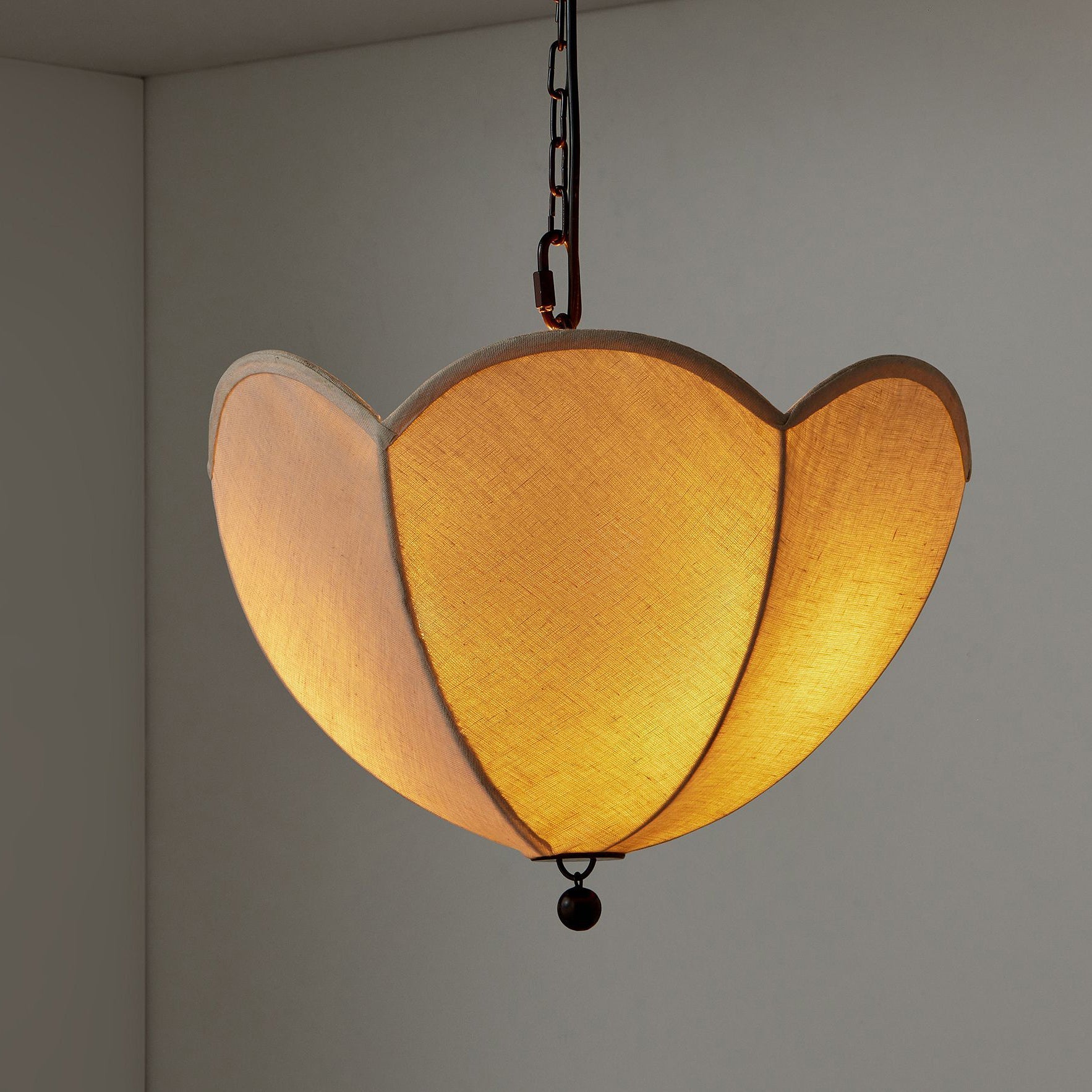 Cimararae Vintage Scoop Metal Fabric Pendant Lamp - Lamp Copper