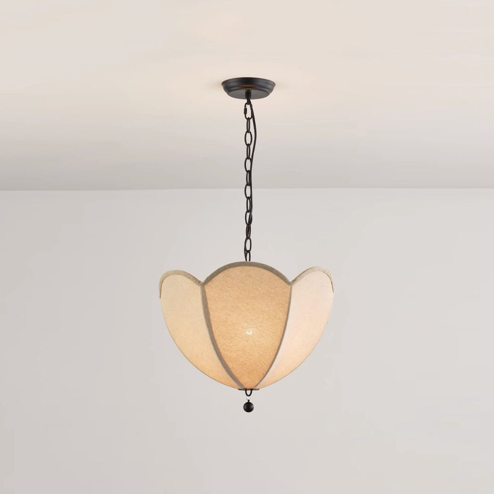 Cimararae Vintage Scoop Metal Fabric Pendant Lamp - Lamp Copper