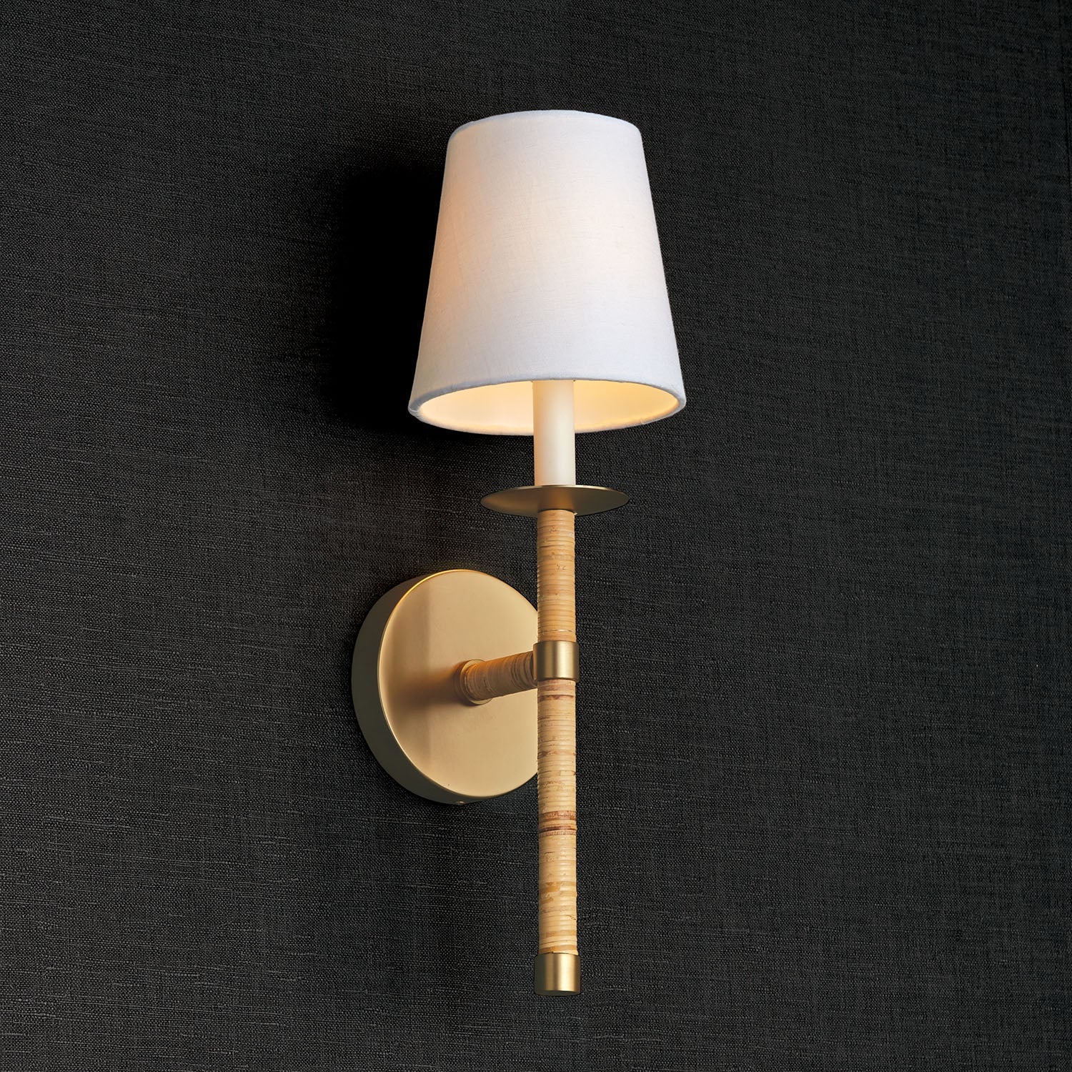 Conoror Elegance Vintage Brass Fabric Wall Lamp - Lamp Copper