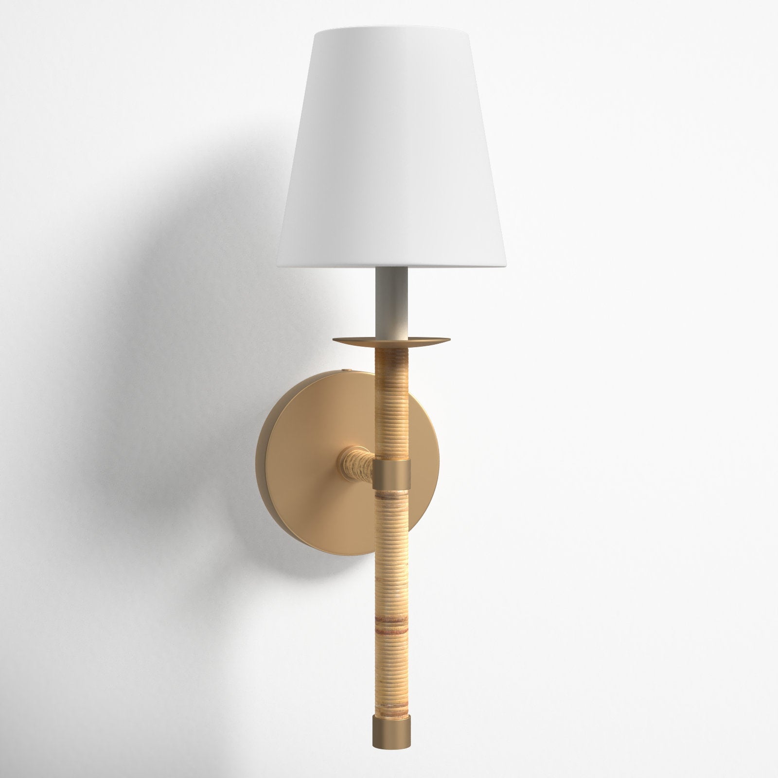 Conoror Elegance Vintage Brass Fabric Wall Lamp - Lamp Copper