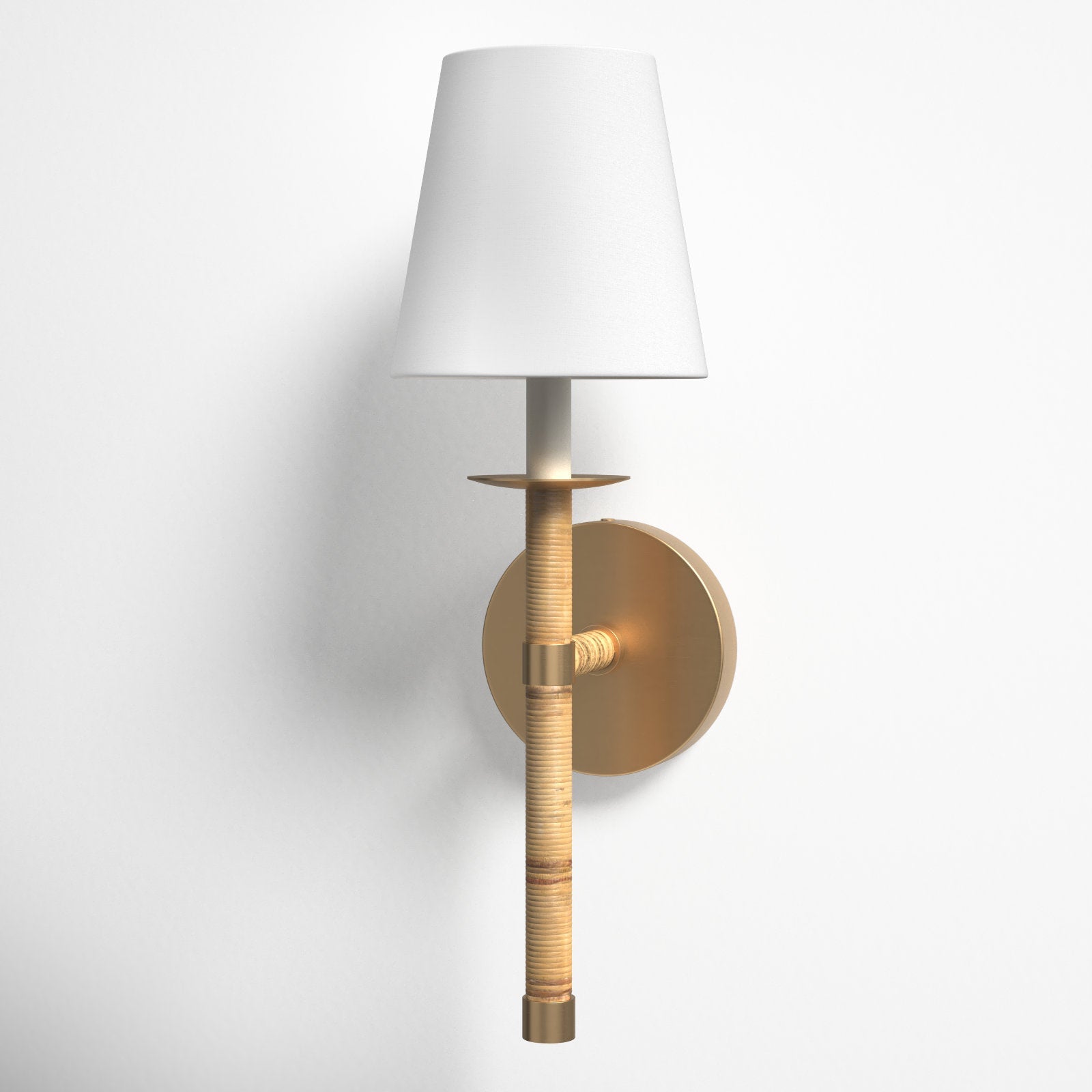 Conoror Elegance Vintage Brass Fabric Wall Lamp - Lamp Copper