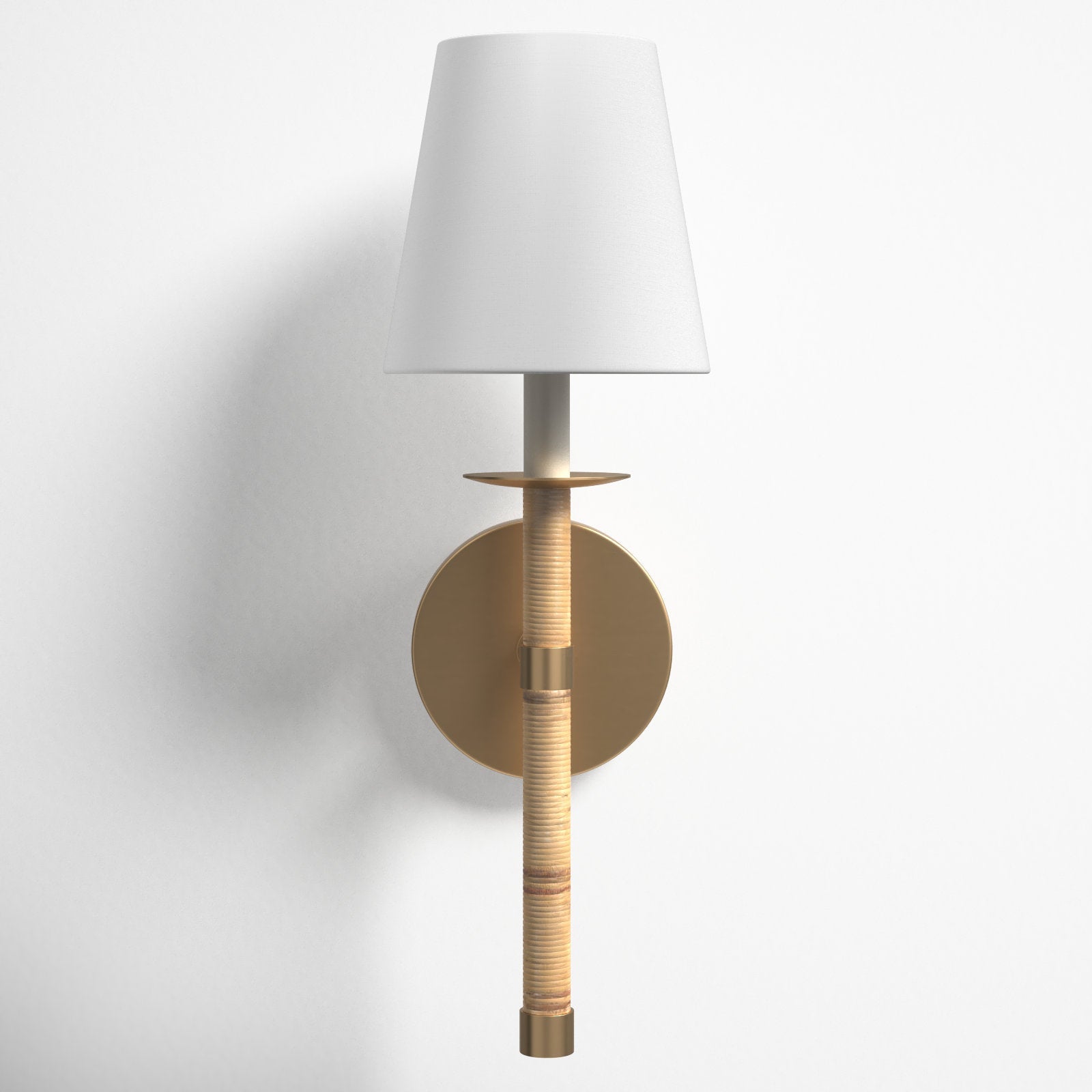 Conoror Elegance Vintage Brass Fabric Wall Lamp - Lamp Copper