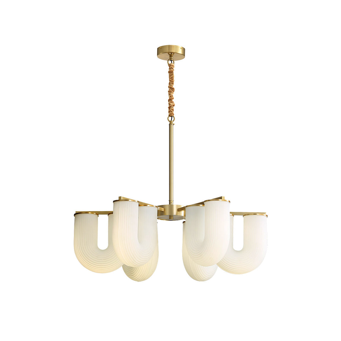 Lyshaos Premium Nordic Art Shaped Metal Chandelier - Lamp Copper