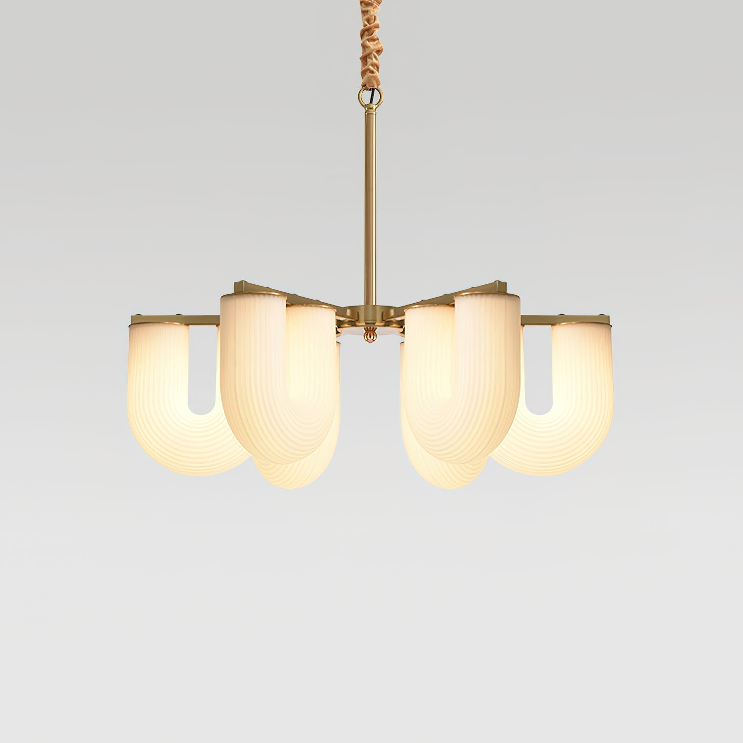 Lyshaos Premium Nordic Art Shaped Metal Chandelier - Lamp Copper