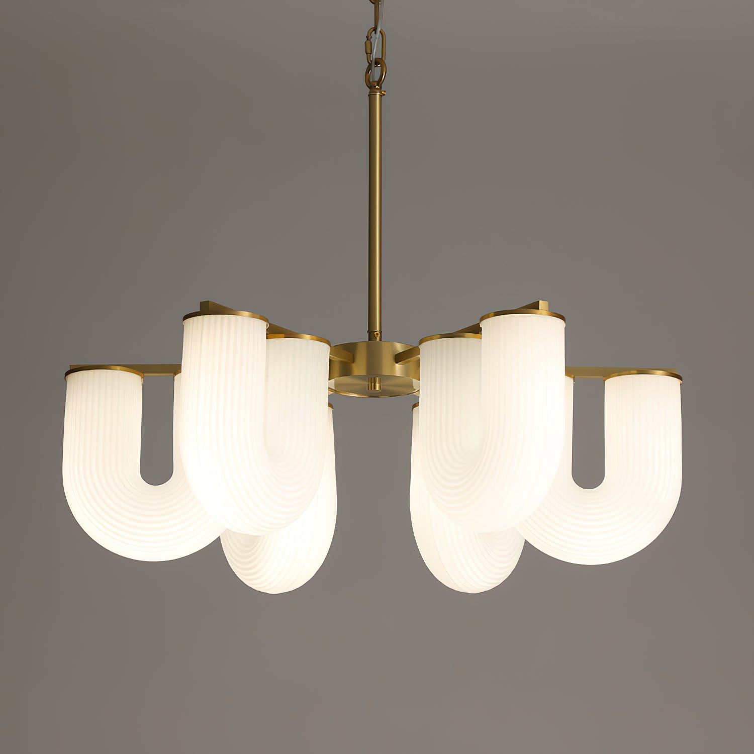 Lyshaos Premium Nordic Art Shaped Metal Chandelier - Lamp Copper