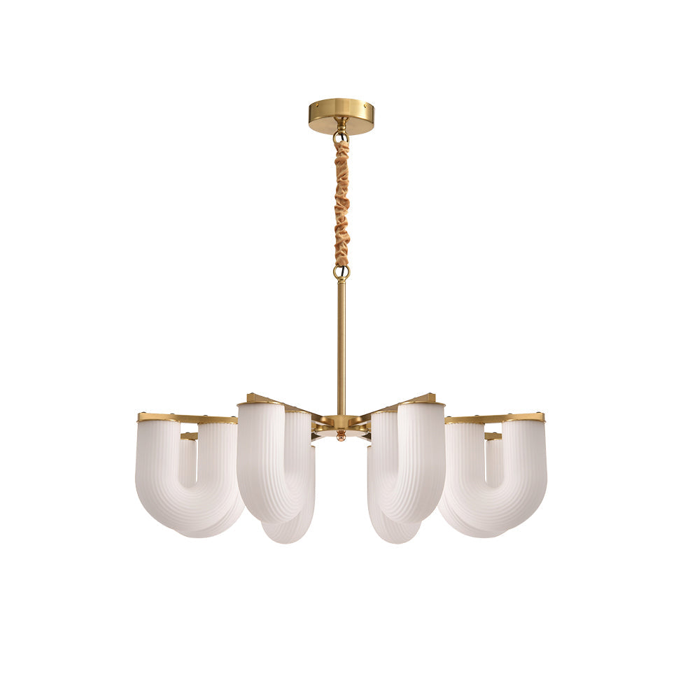 Lyshaos Premium Nordic Art Shaped Metal Chandelier - Lamp Copper