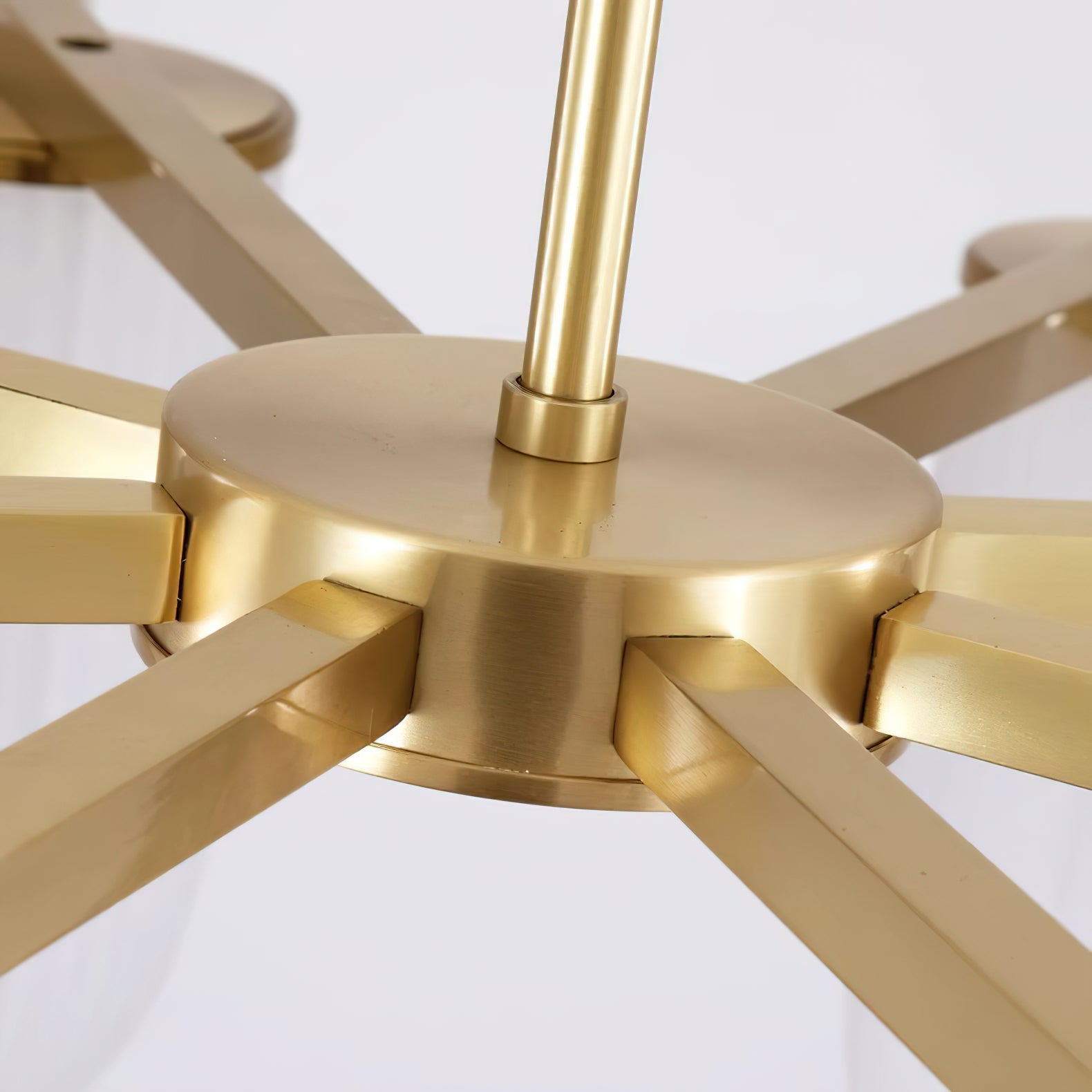 Lyshaos Premium Nordic Art Shaped Metal Chandelier - Lamp Copper