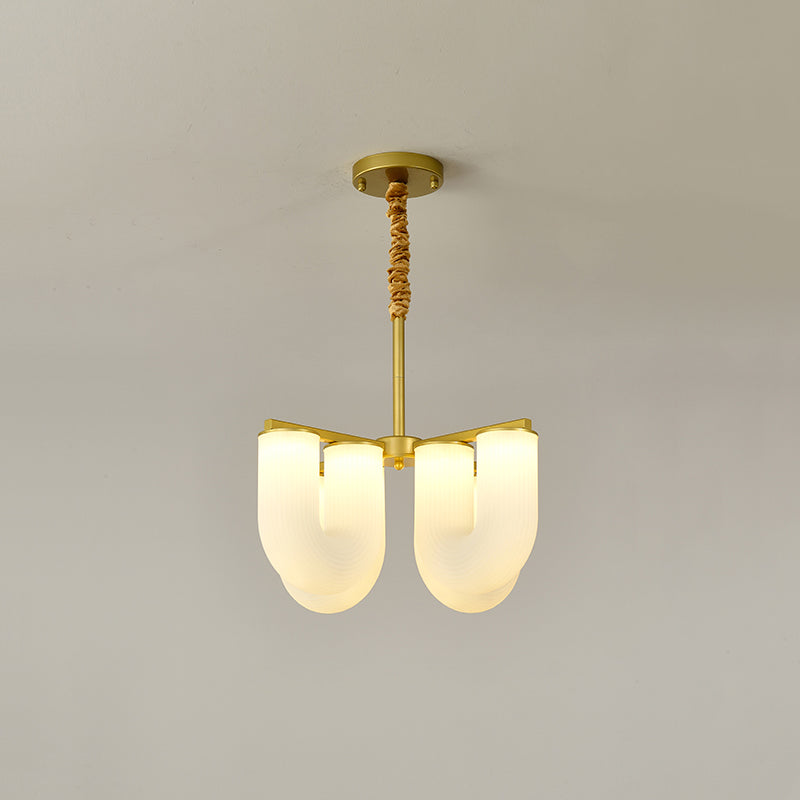 Lyshaos Premium Nordic Art Shaped Metal Chandelier - Lamp Copper