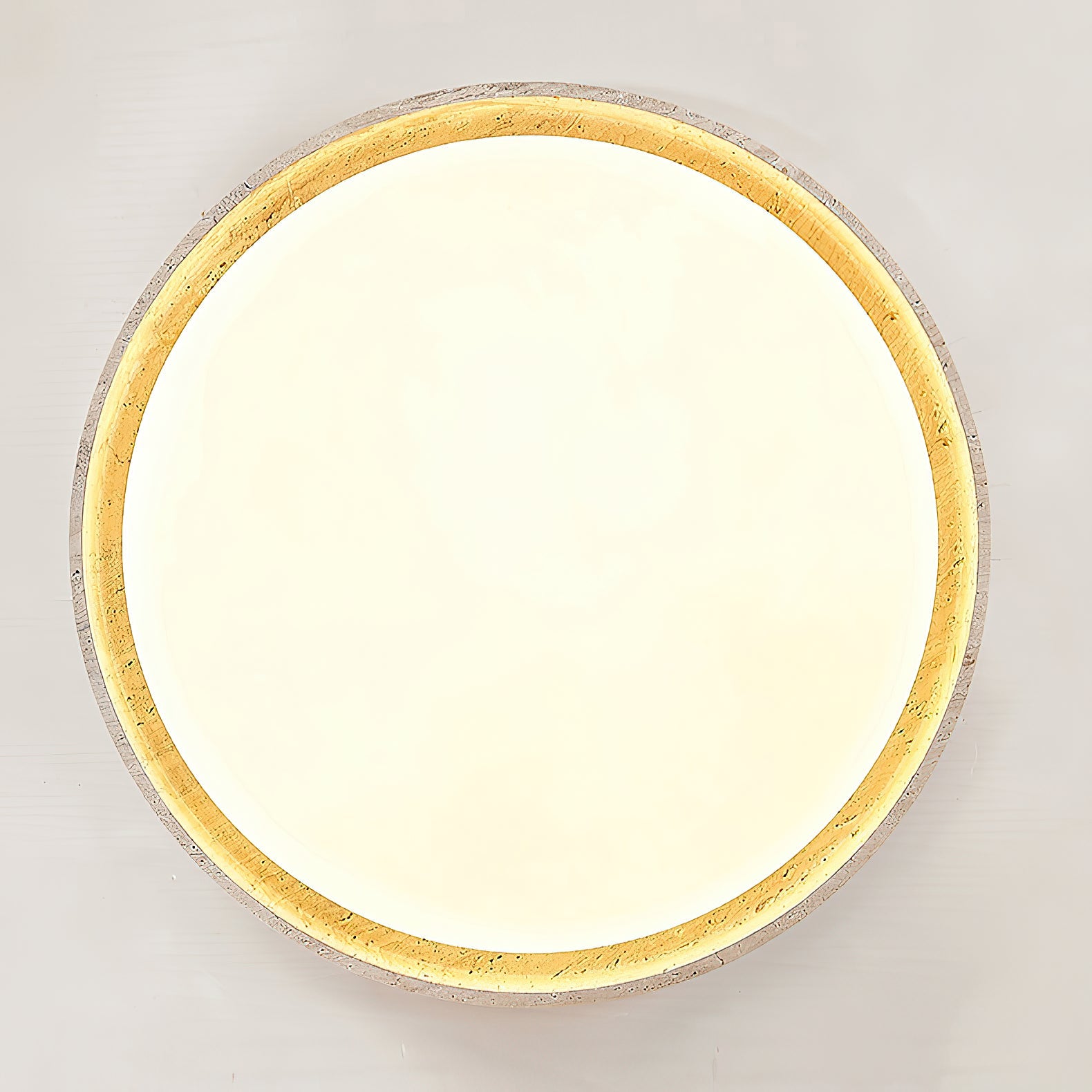 Symiror Modern Minimalist Round Travertine Ceiling Lamp - Lamp Copper