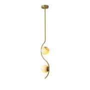 Civenan Modern Minimalist Curved Alabaster Pendant Lamp - Lamp Copper