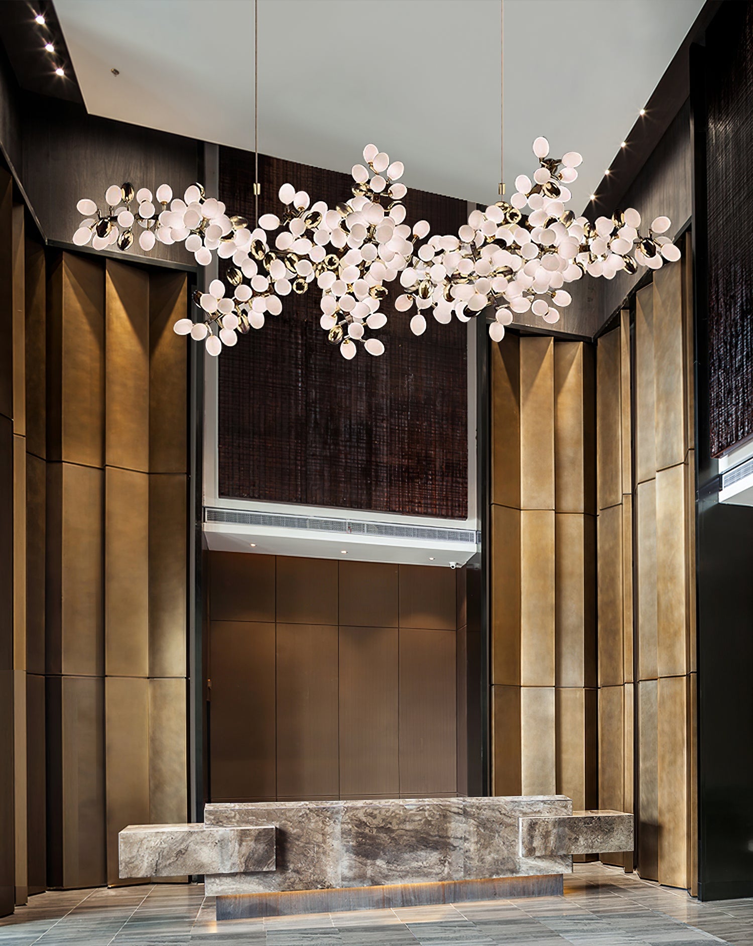 Cithaila Postmodern Luxury Bunch Metal Glass Chandelier - Lamp Copper