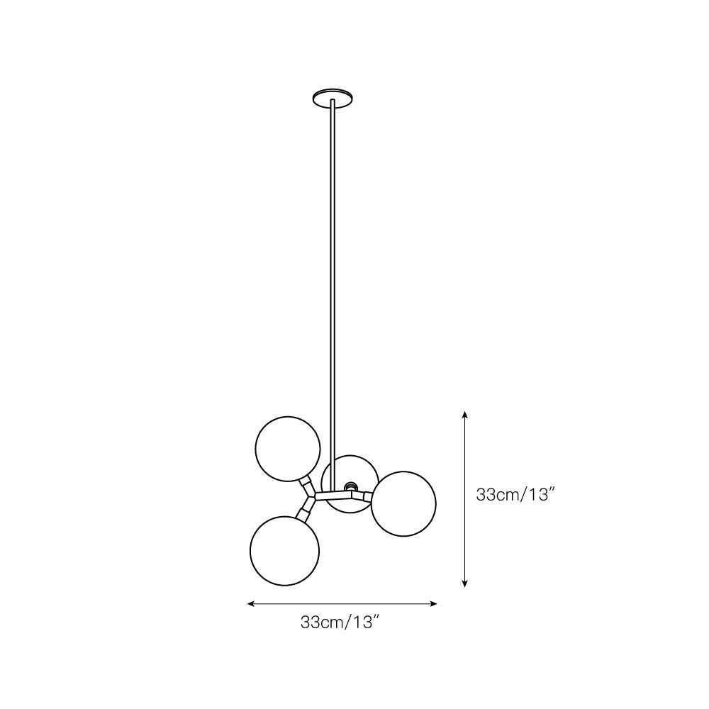 Irina Modern Minimalist Brass Glass Pendant Lamp - Lamp Copper