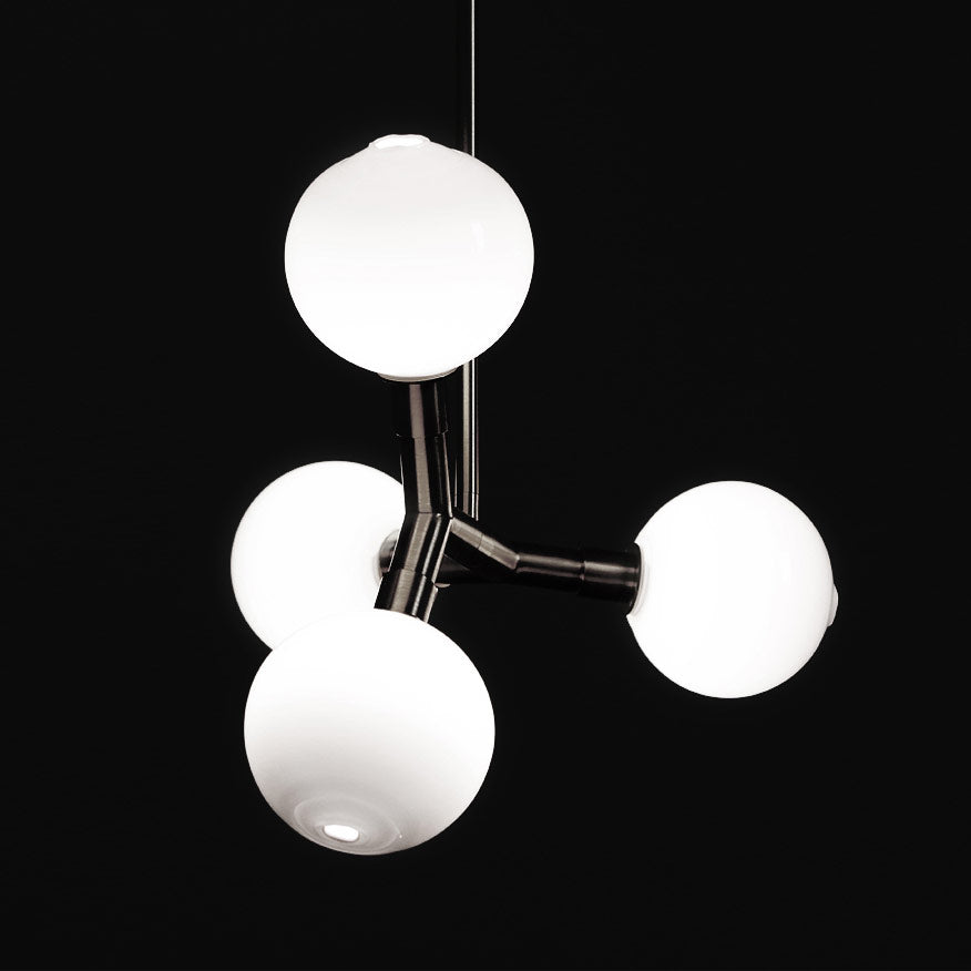 Irina Modern Minimalist Brass Glass Pendant Lamp - Lamp Copper