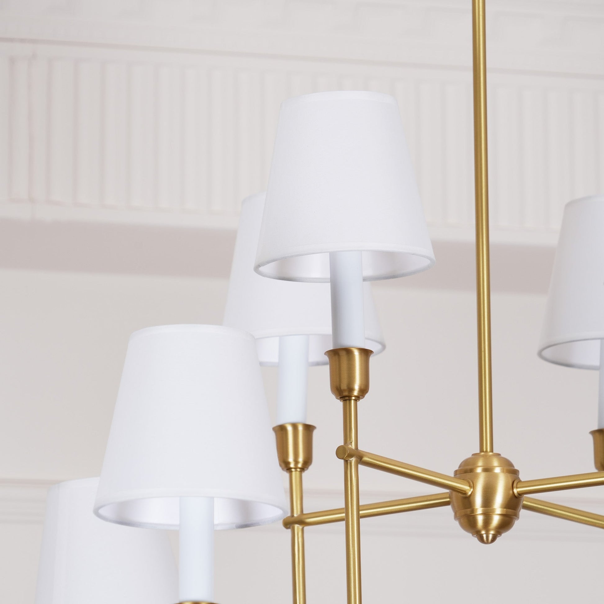 Nyshair Vintage Industrial Brass Fabric Chandelier - Lamp Copper