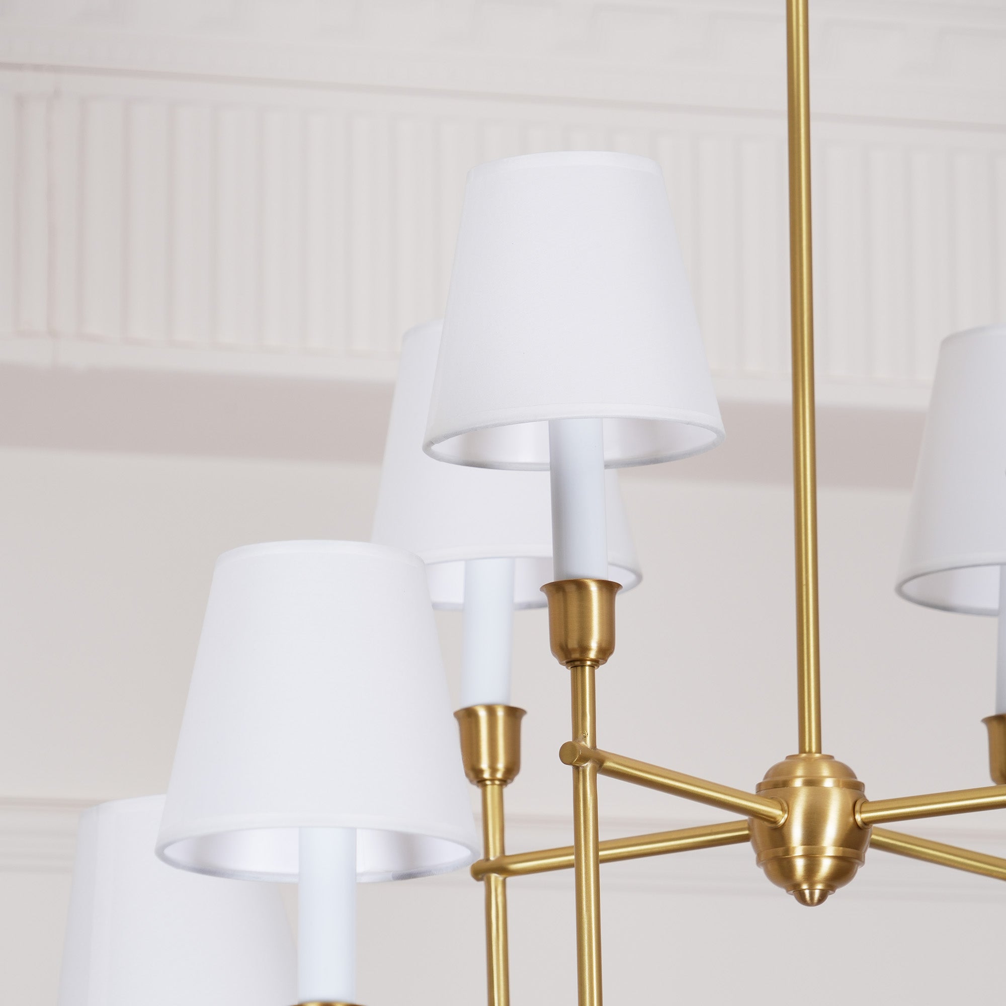 Nyshair Vintage Industrial Brass Fabric Chandelier - Lamp Copper