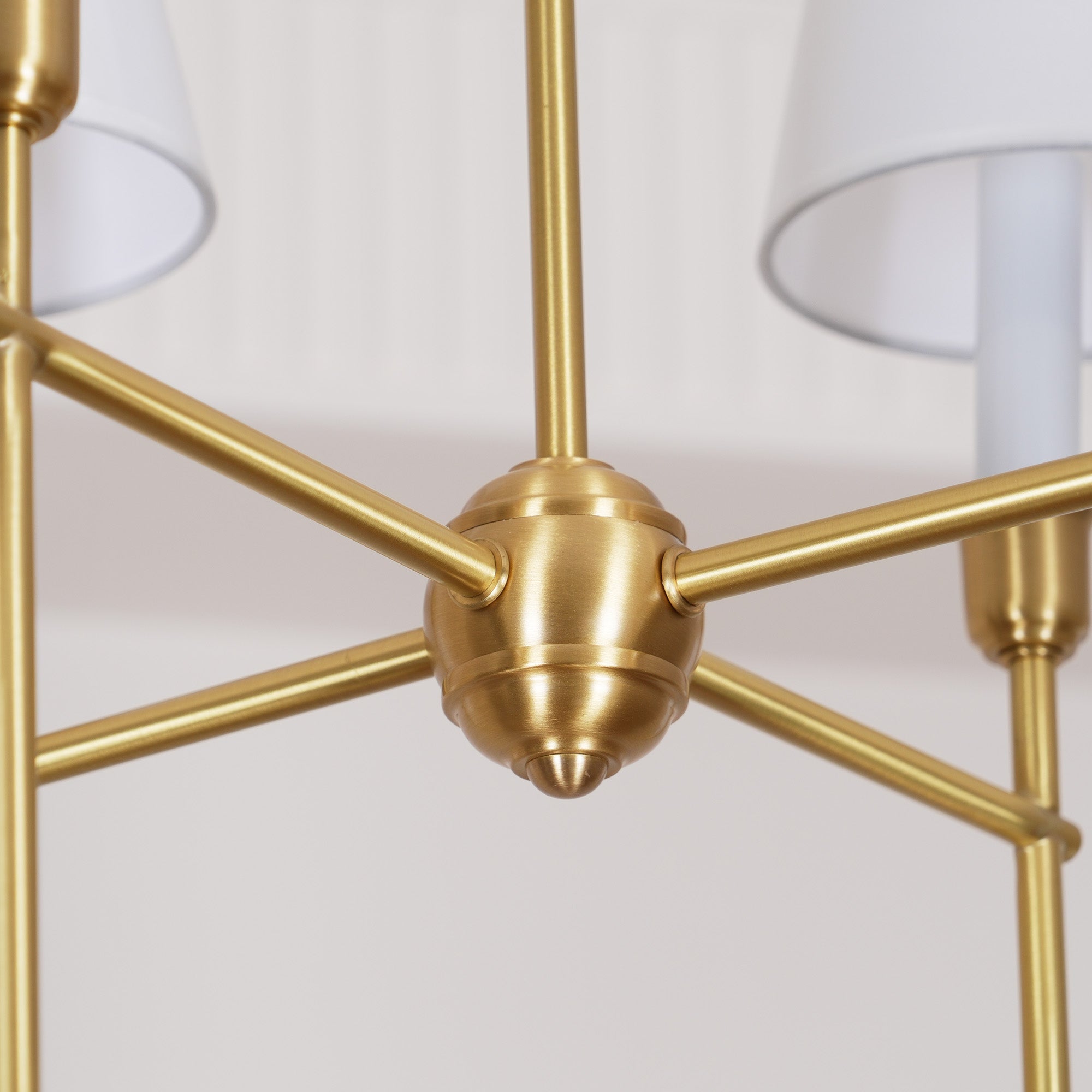 Nyshair Vintage Industrial Brass Fabric Chandelier - Lamp Copper
