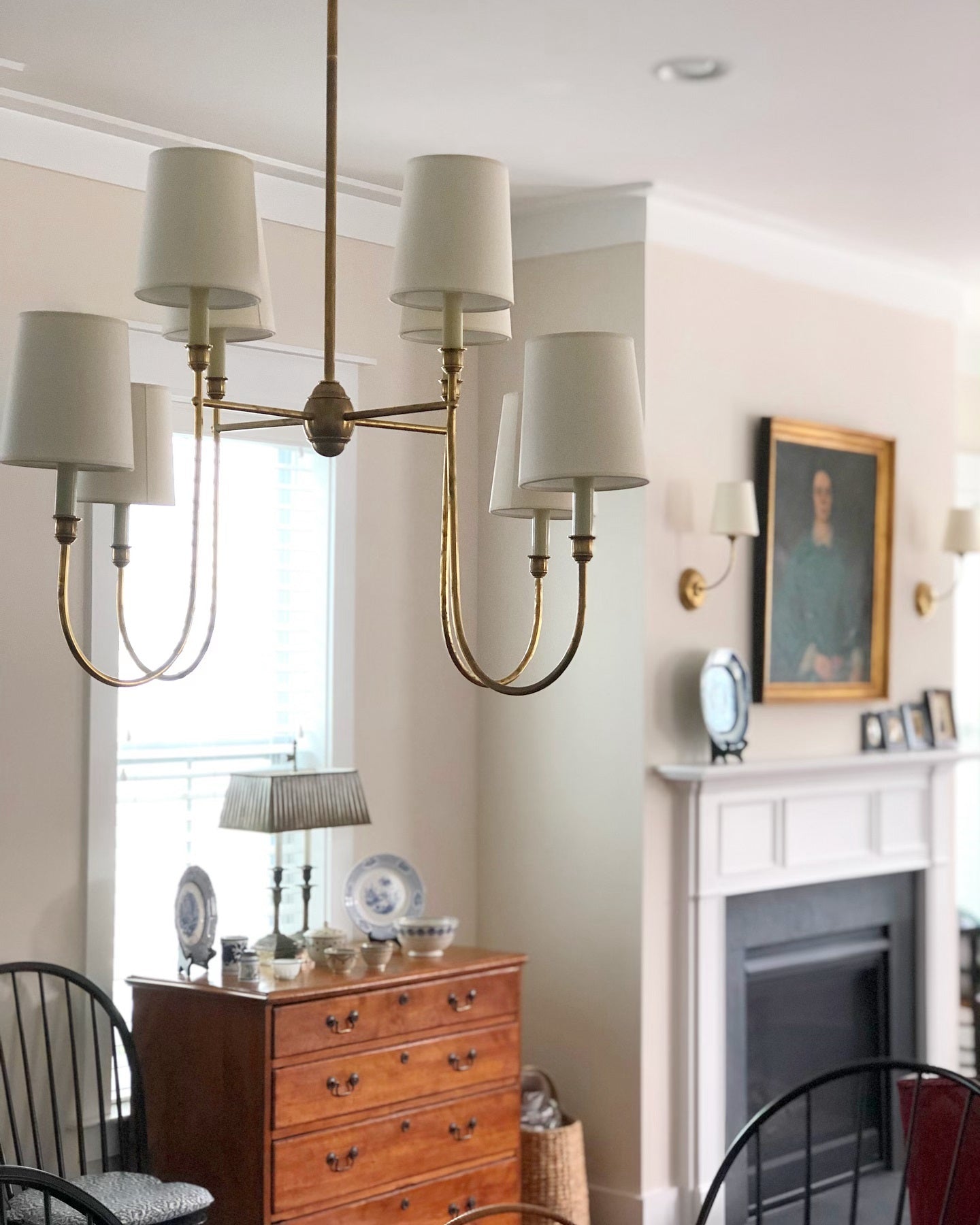 Nyshair Vintage Industrial Brass Fabric Chandelier - Lamp Copper
