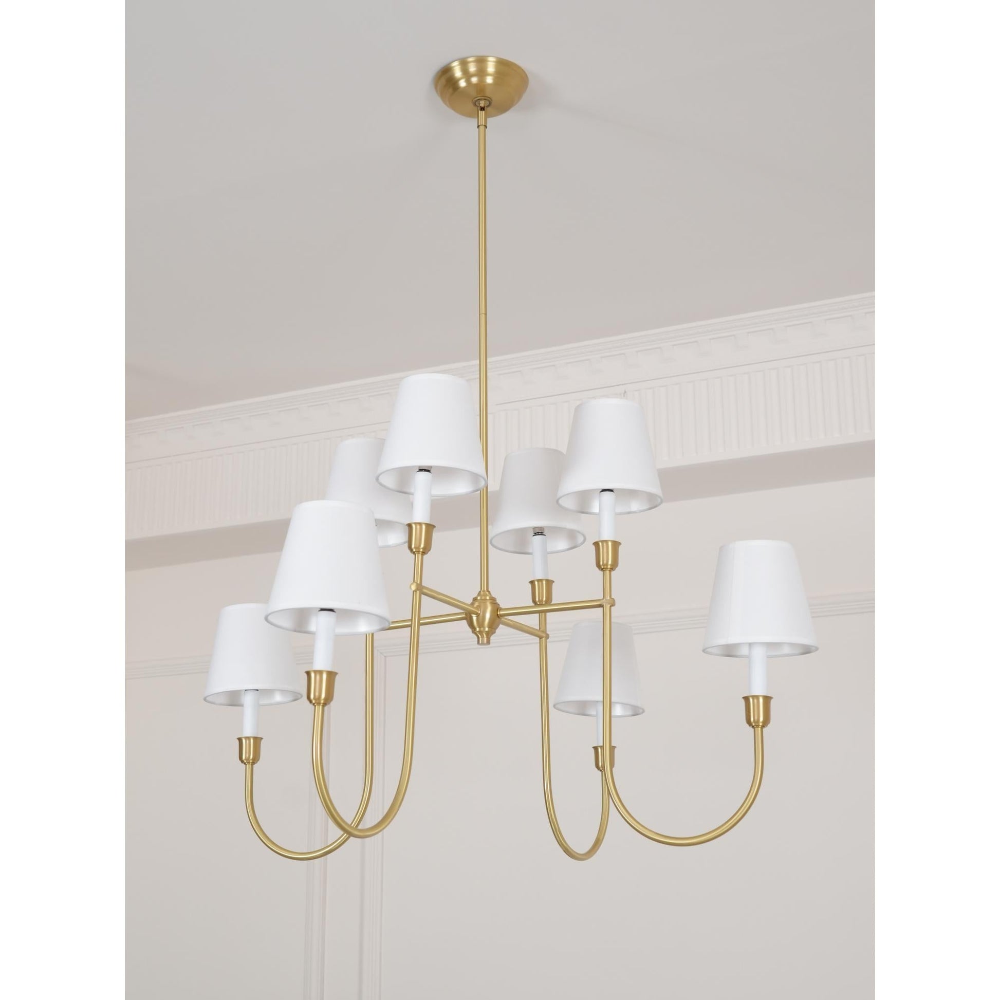 Nyshair Vintage Industrial Brass Fabric Chandelier - Lamp Copper