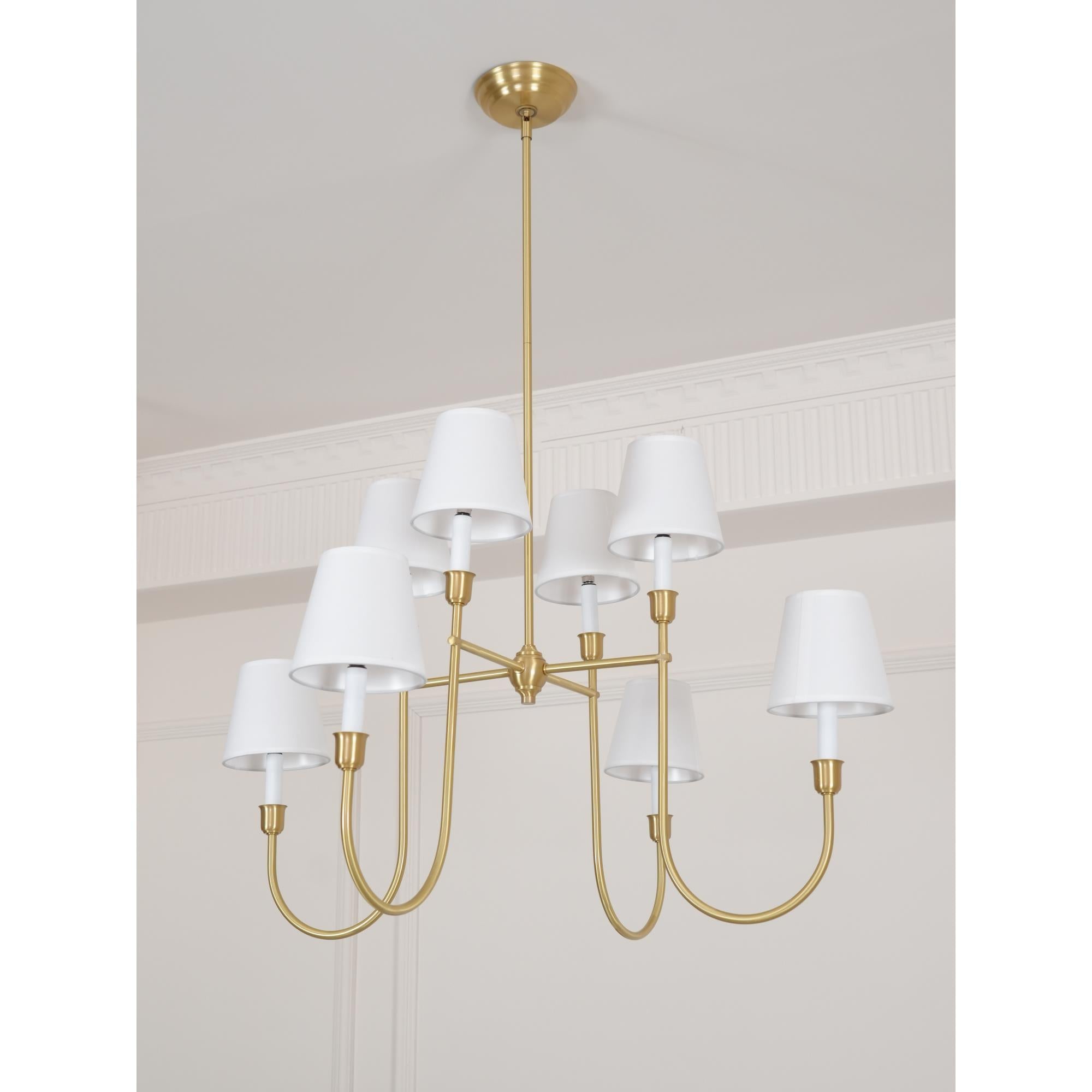 Nyshair Vintage Industrial Brass Fabric Chandelier - Lamp Copper