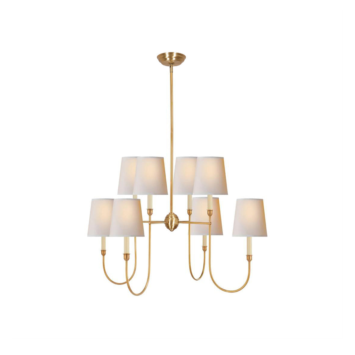Nyshair Vintage Industrial Brass Fabric Chandelier - Lamp Copper