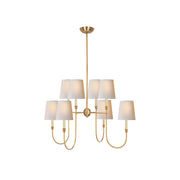 Nyshair Vintage Industrial Brass Fabric Chandelier - Lamp Copper