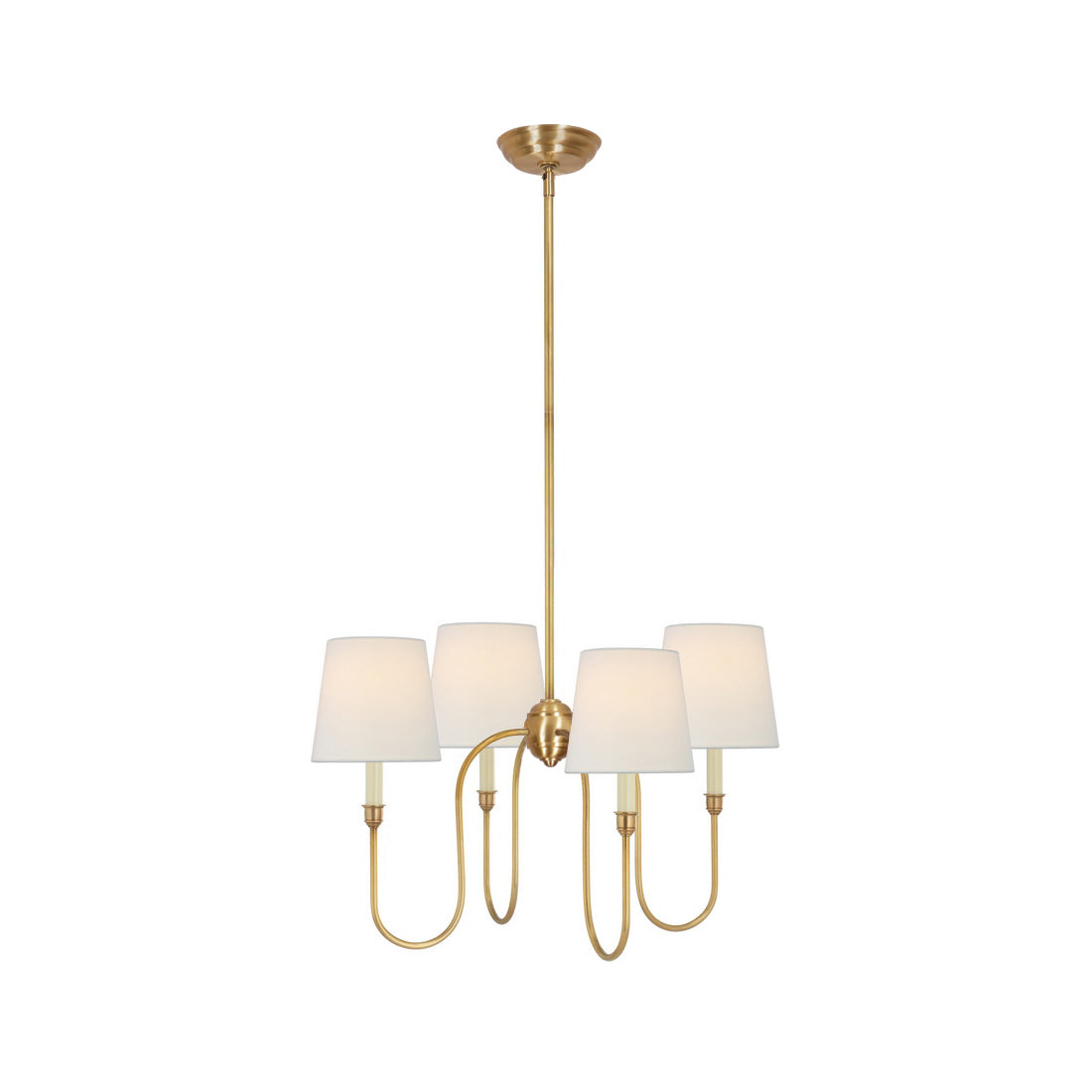 Nyshair Vintage Industrial Brass Fabric Chandelier - Lamp Copper