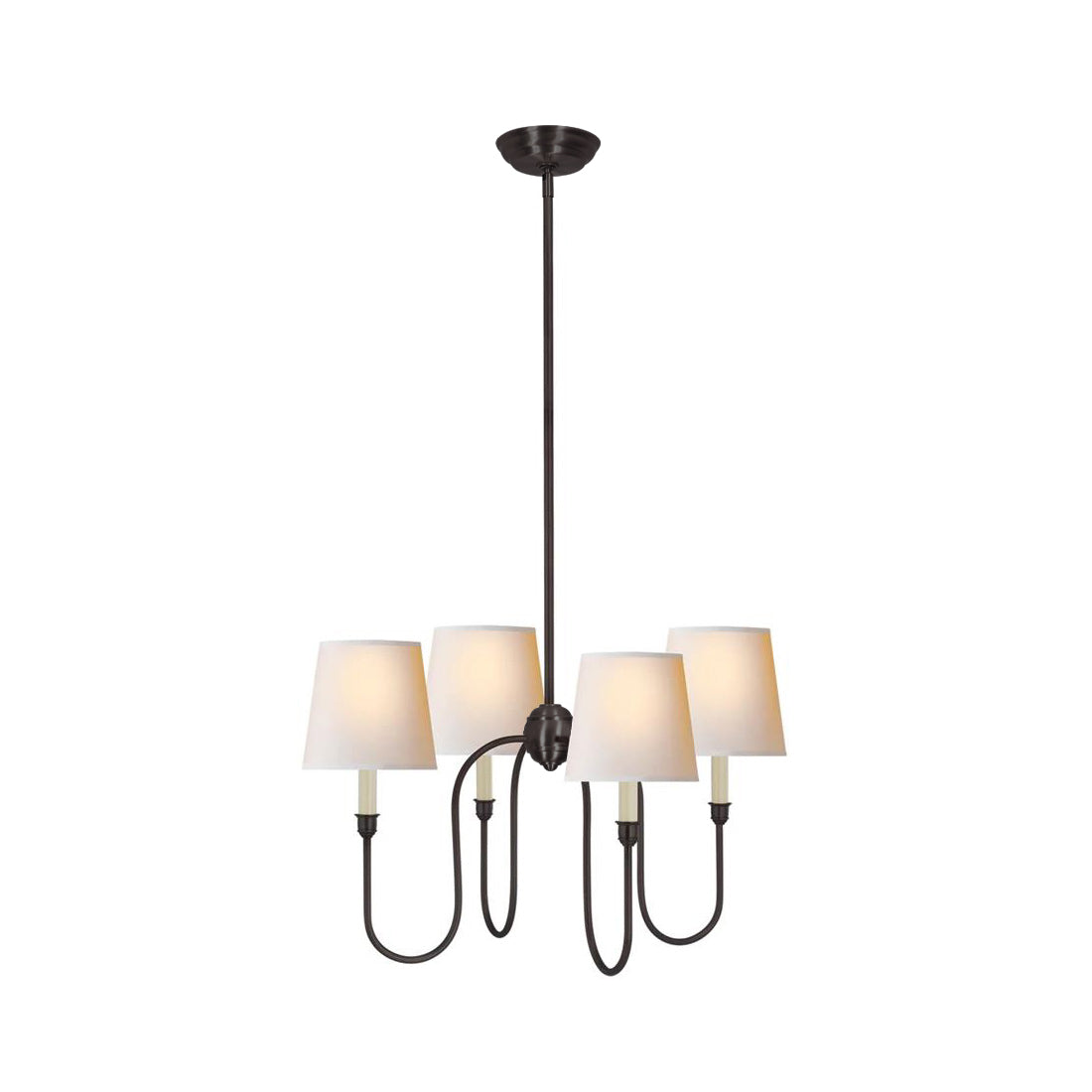 Nyshair Vintage Industrial Brass Fabric Chandelier - Lamp Copper
