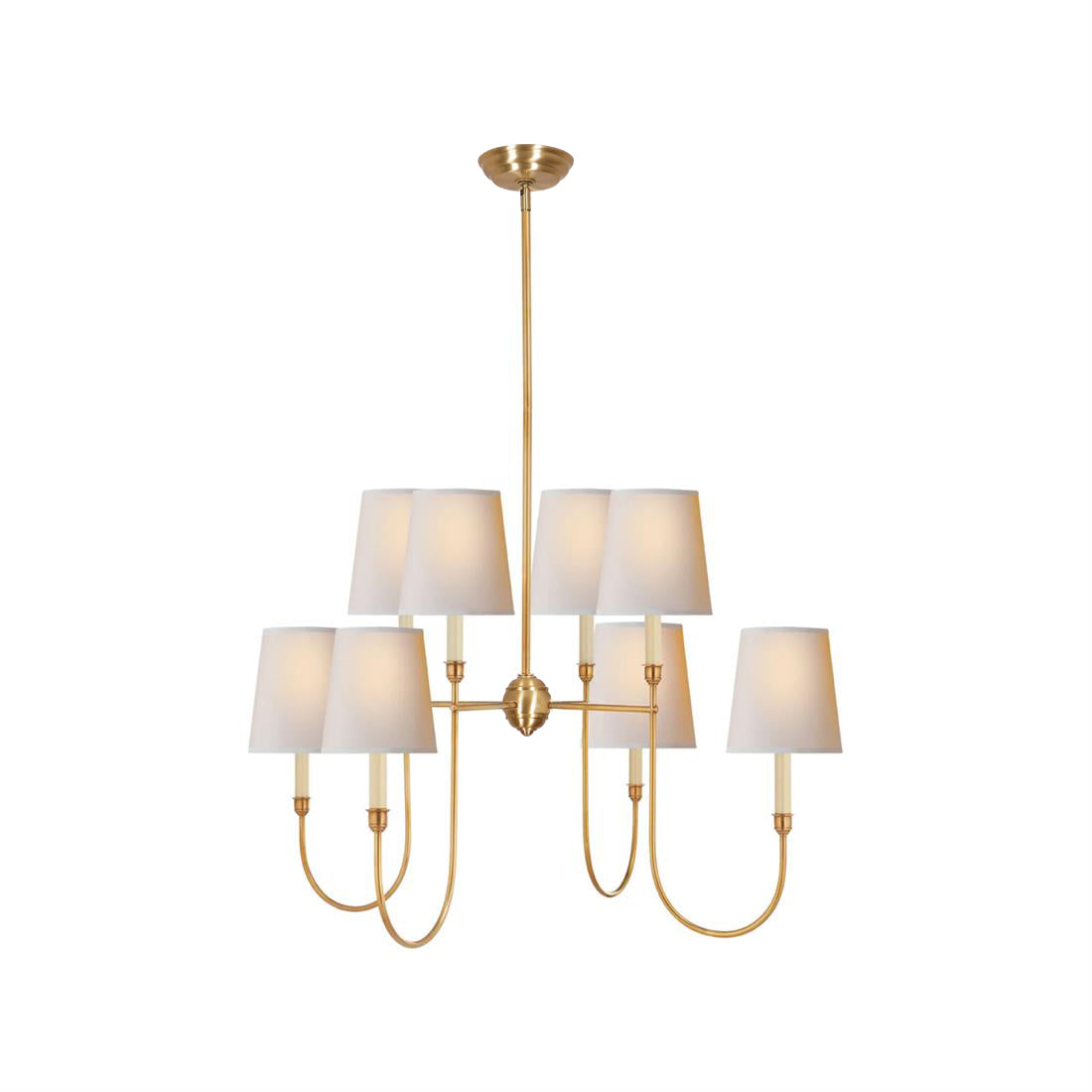 Nyshair Vintage Industrial Brass Fabric Chandelier - Lamp Copper