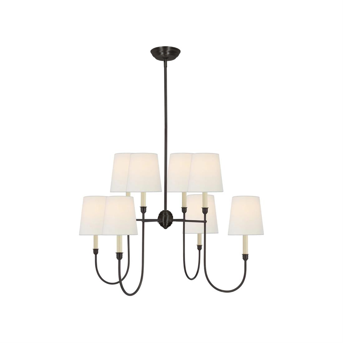 Nyshair Vintage Industrial Brass Fabric Chandelier - Lamp Copper