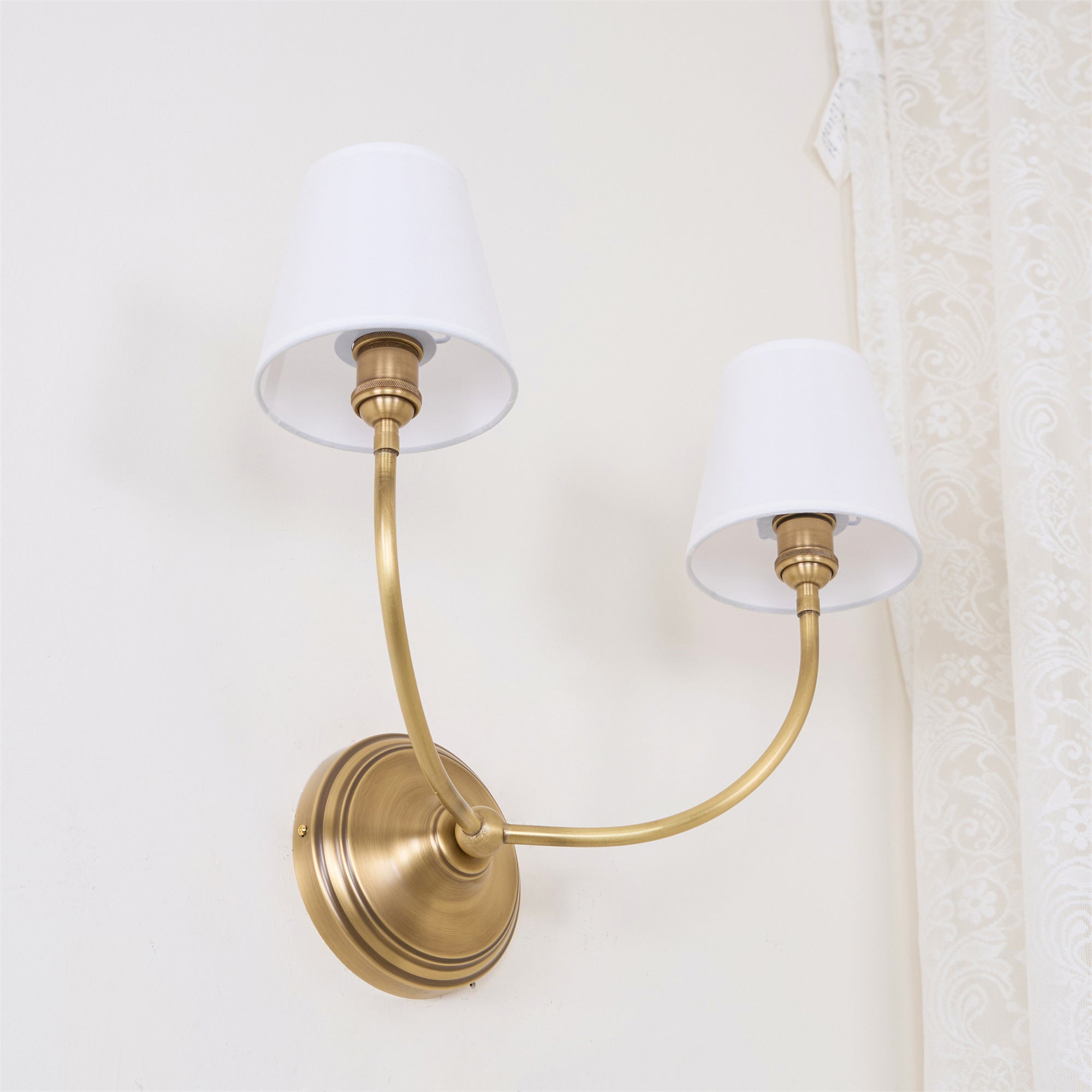 Olvaror Vintage Industrial Metal Fabric Sconce Wall Lamp - Lamp Copper