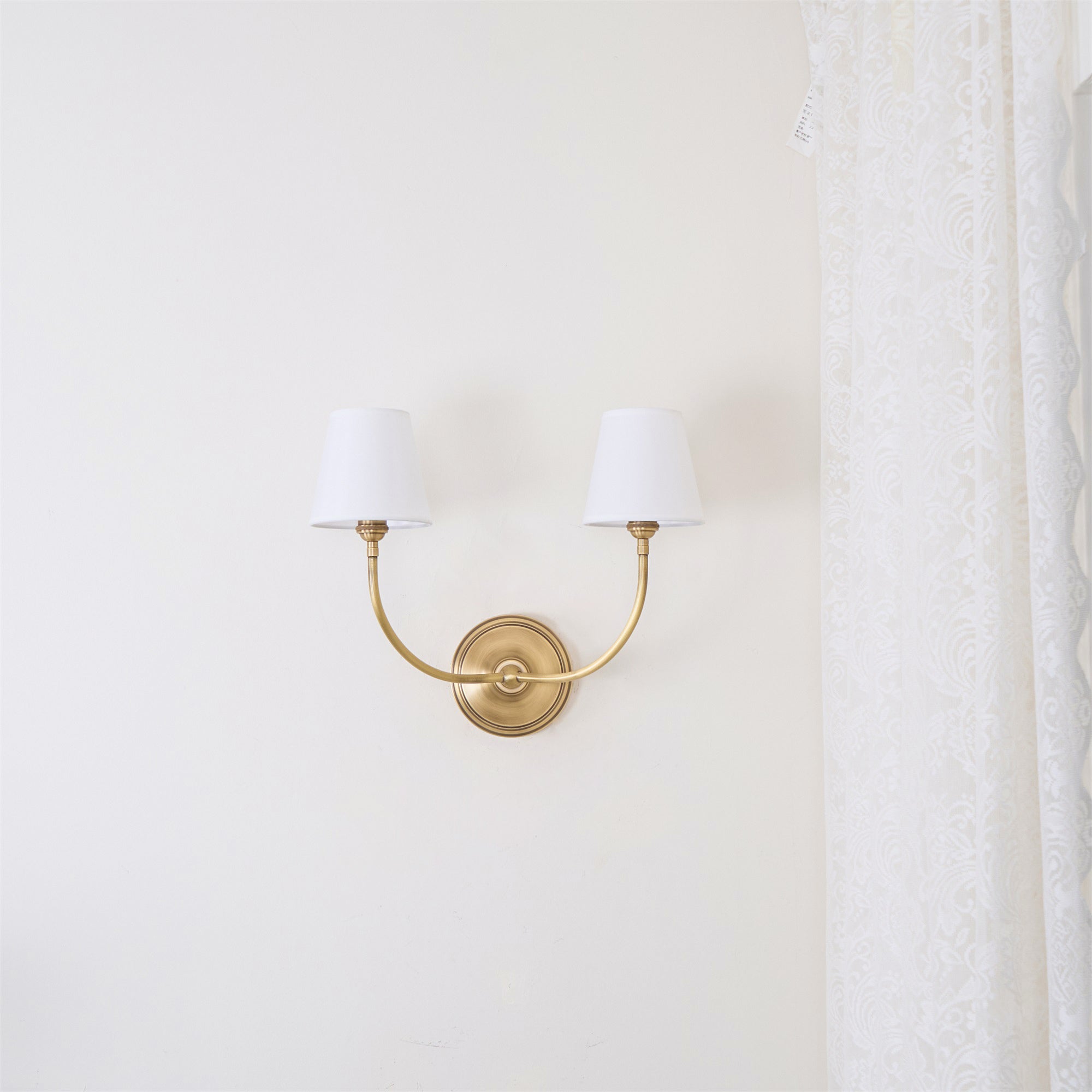 Olvaror Vintage Industrial Metal Fabric Sconce Wall Lamp - Lamp Copper
