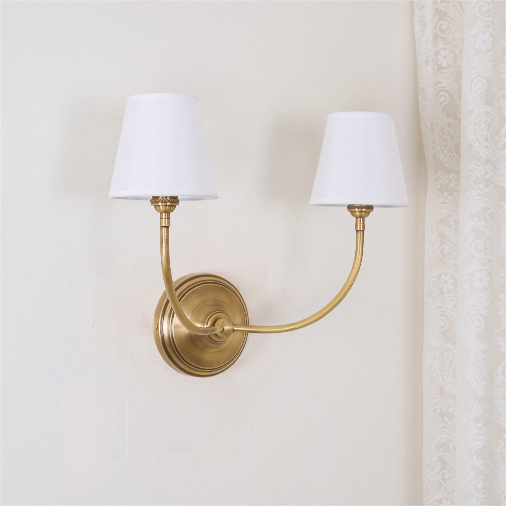 Olvaror Vintage Industrial Metal Fabric Sconce Wall Lamp - Lamp Copper