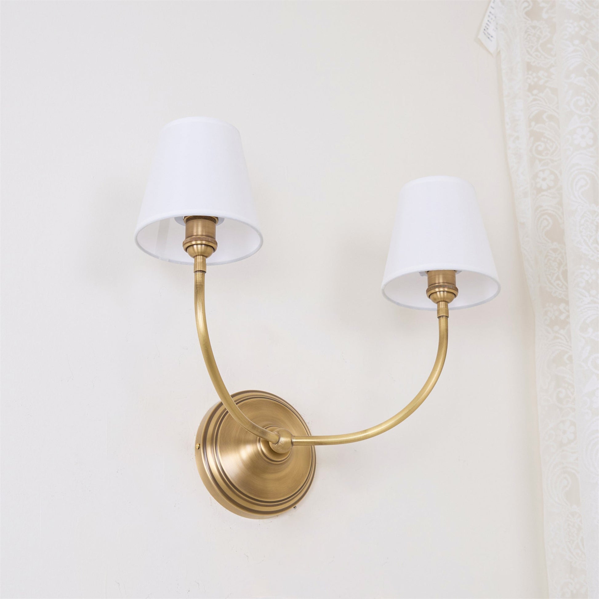 Olvaror Vintage Industrial Metal Fabric Sconce Wall Lamp - Lamp Copper