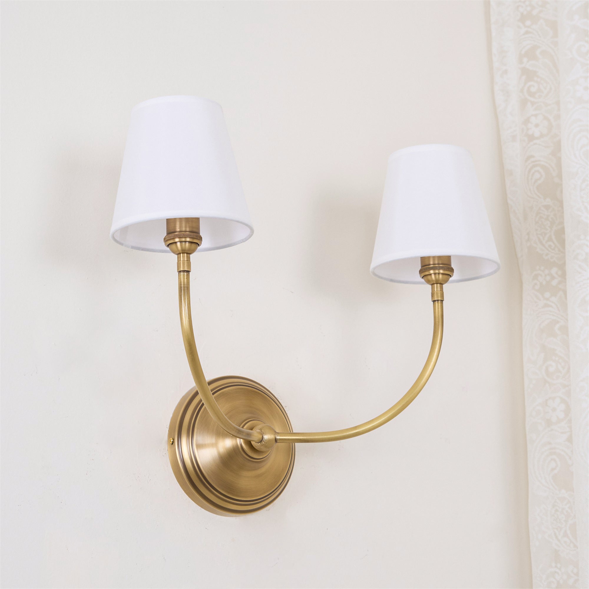 Olvaror Vintage Industrial Metal Fabric Sconce Wall Lamp - Lamp Copper