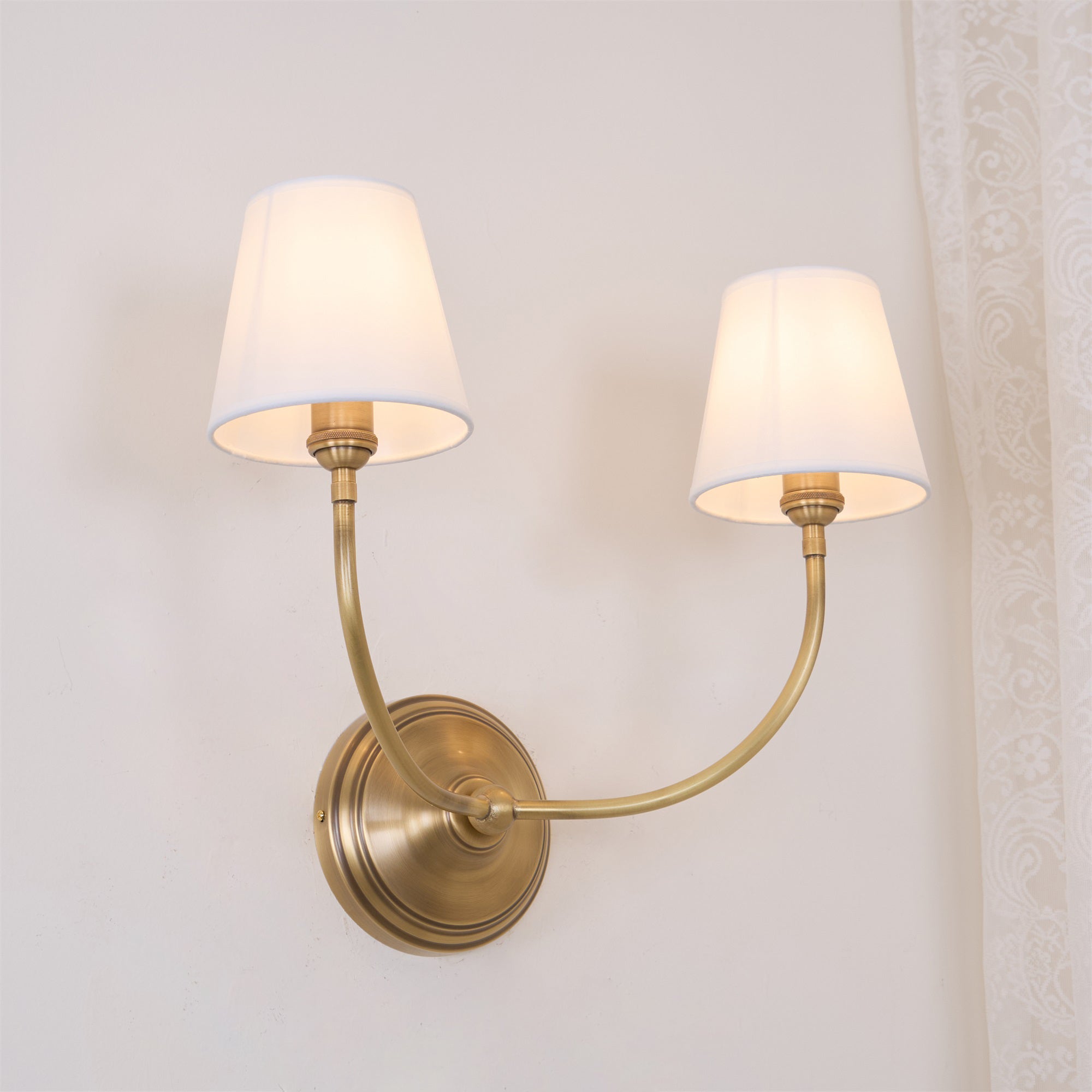 Olvaror Vintage Industrial Metal Fabric Sconce Wall Lamp - Lamp Copper