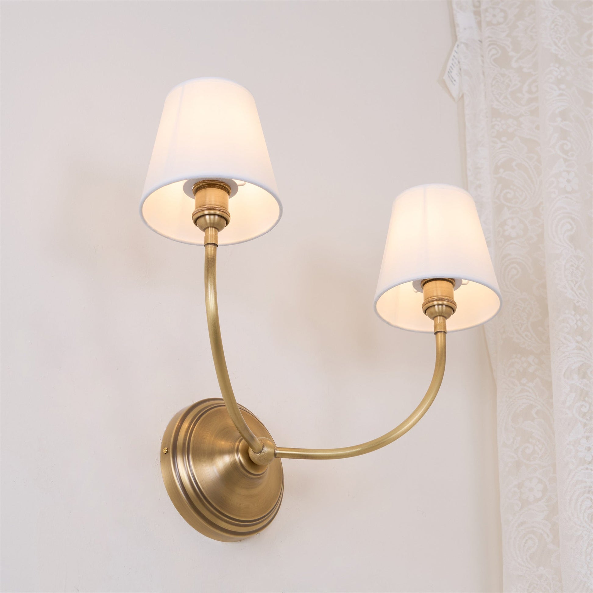 Olvaror Vintage Industrial Metal Fabric Sconce Wall Lamp - Lamp Copper