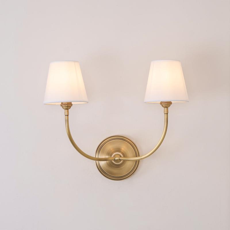 Olvaror Vintage Industrial Metal Fabric Sconce Wall Lamp - Lamp Copper